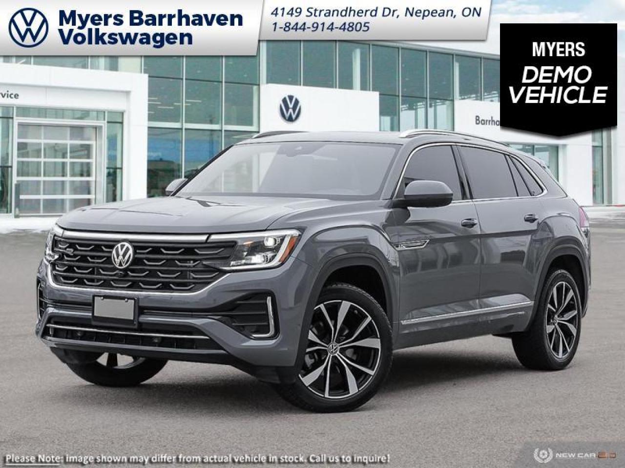 <b>Leather Seats!</b><br> <br> <br> <br>  This 2024 Volkswagen Atlas Cross Sport is a bold and stylish SUV with innovative features and a clever all-wheel-drive system. <br> <br>This 2024 VW Atlas Cross Sport is a crossover SUV with a gently sloped roofline to form the distinct silhouette of a coupe, without taking a toll on practicality and driving dynamics. On the inside, trim pieces are crafted with premium materials and carefully put together to ensure rugged build quality. With loads of standard safety technology that inspires confidence, this 2024 Volkswagen Atlas Cross Sport is an excellent option for a versatile and capable family SUV with dazzling looks.<br> <br> This pure gray SUV  has an automatic transmission and is powered by a  2.0L I4 16V GDI DOHC Turbo engine.<br> <br> Our Atlas Cross Sports trim level is Execline 2.0 TSI. This range topping Exceline trim rewards you with awesome standard features such as a 360-camera system, a panoramic sunroof, harman/kardon premium audio, integrated navigation, and leather seating upholstery. Also standard include a power liftgate for rear cargo access, heated and ventilated front seats, a heated steering wheel, remote engine start, adaptive cruise control, and a 12-inch infotainment system with Car-Net mobile hotspot internet access, Apple CarPlay and Android Auto. Safety features also include blind spot detection, lane keeping assist with lane departure warning, front and rear collision mitigation, park distance control, and autonomous emergency braking. This vehicle has been upgraded with the following features: Leather Seats.  This is a demonstrator vehicle driven by a member of our staff, so we can offer a great deal on it.<br><br> <br>To apply right now for financing use this link : <a href=https://www.barrhavenvw.ca/en/form/new/financing-request-step-1/44 target=_blank>https://www.barrhavenvw.ca/en/form/new/financing-request-step-1/44</a><br><br> <br/>    Cash Purchase Incentive 3.49% financing for 84 months. <br> Buy this vehicle now for the lowest bi-weekly payment of <b>$396.83</b> with $0 down for 84 months @ 3.49% APR O.A.C. ( Plus applicable taxes -  $840 Documentation fee. Cash purchase selling price includes: Tire Stewardship ($20.00), OMVIC Fee ($12.50). (HST) are extra. </br>(HST), licence, insurance & registration not included </br>    ).  Incentives expire 2024-12-02.  See dealer for details. <br> <br> <br>LEASING:<br><br>Estimated Lease Payment: $397 bi-weekly <br>Payment based on 5.99% lease financing for 60 months with $0 down payment on approved credit. Total obligation $51,707. Mileage allowance of 16,000 KM/year. Offer expires 2024-12-02.<br><br><br>We are your premier Volkswagen dealership in the region. If youre looking for a new Volkswagen or a car, check out Barrhaven Volkswagens new, pre-owned, and certified pre-owned Volkswagen inventories. We have the complete lineup of new Volkswagen vehicles in stock like the GTI, Golf R, Jetta, Tiguan, Atlas Cross Sport, Volkswagen ID.4 electric vehicle, and Atlas. If you cant find the Volkswagen model youre looking for in the colour that you want, feel free to contact us and well be happy to find it for you. If youre in the market for pre-owned cars, make sure you check out our inventory. If you see a car that you like, contact 844-914-4805 to schedule a test drive.<br> Come by and check out our fleet of 30+ used cars and trucks and 90+ new cars and trucks for sale in Nepean.  o~o