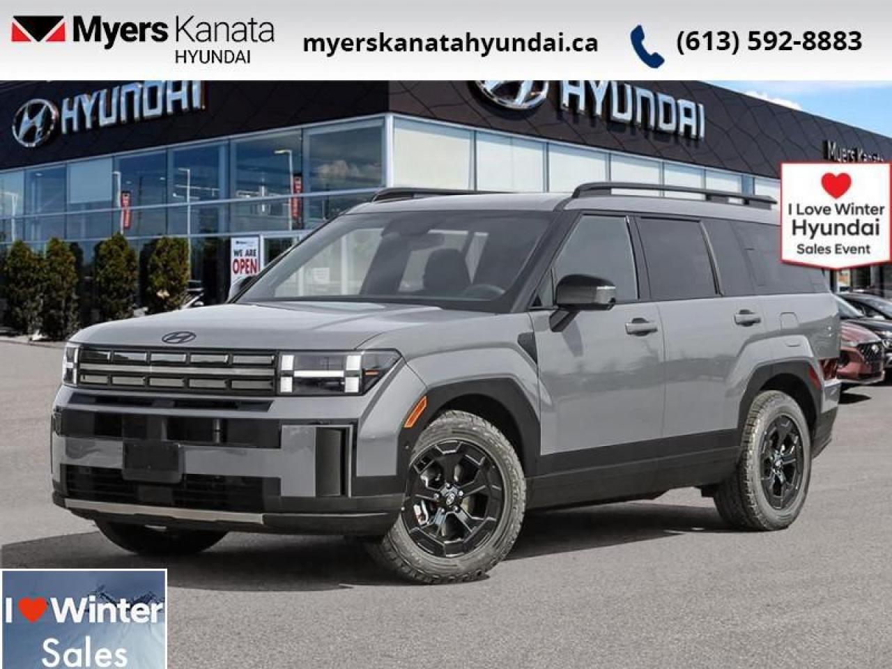 <b>Sunroof,  Heated Seats,  Heated Steering Wheel,  Power Liftgate,  Adaptive Cruise Control!</b><br> <br> <br> <br>  Greetings. <br> <br><br> <br> This hampton gry SUV  has an automatic transmission and is powered by a  277HP 2.5L 4 Cylinder Engine.<br> <br> Our Santa Fes trim level is XRT. Standard features on this Santa FE XRT include a glass sunroof, a power liftgate for rear cargo access, heated front seats, a heated steering wheel, adaptive cruise control, and a 12.3-inch screen with Apple CarPlay and Android Auto. Safety features also include blind spot detection, lane keep assist with lane departure warning, front and rear parking sensors, and front and rear collision mitigation. This vehicle has been upgraded with the following features: Sunroof,  Heated Seats,  Heated Steering Wheel,  Power Liftgate,  Adaptive Cruise Control,  Remote Start,  Lane Keep Assist. <br><br> <br>To apply right now for financing use this link : <a href=https://www.myerskanatahyundai.com/finance/ target=_blank>https://www.myerskanatahyundai.com/finance/</a><br><br> <br/>    This vehicle may qualify for $500 Military Program Bonus. Eligible customers may qualify for the Hyundai 0.50% Loyalty Finance Rate Reduction - certain restrictions may apply. 5.99% financing for 96 months. <br> Buy this vehicle now for the lowest weekly payment of <b>$165.72</b> with $0 down for 96 months @ 5.99% APR O.A.C. ( Plus applicable taxes -  $2596 and licensing fees    ).  Incentives expire 2025-01-02.  See dealer for details. <br> <br>This vehicle is located at Myers Kanata Hyundai 400-2500 Palladium Dr Kanata, Ontario. <br><br> Come by and check out our fleet of 20+ used cars and trucks and 70+ new cars and trucks for sale in Kanata.  o~o