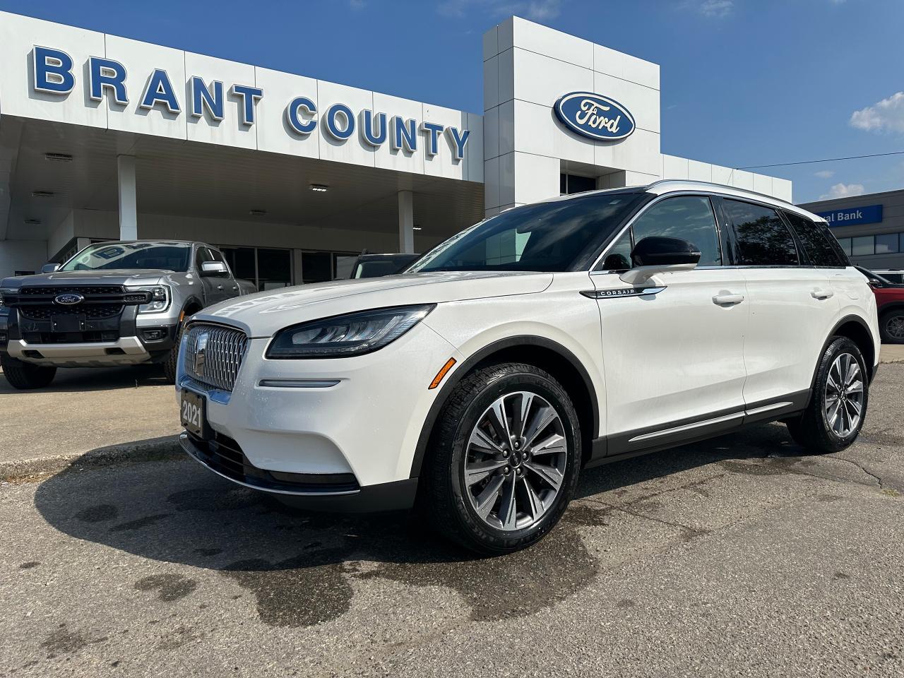 <p><br />KEY FEATURES: 2021 LINCOLN CORSAIR RESERVE AWD , PANORAMIC VISTA ROOF, BLIND SPOT/CROSS TRAFFIC , LANE KEEPING, ELEMENTS PACKAGE, HEATED FRONT AND REAR SEATS, HEATED STEERING WHEEL, CLEAN CARFAX AND MORE </p><p><br />SERVICE/RECON – Full Safety Inspection completed, oil and filter change completed -  Please contact us for more details. </p><p><br />Price includes safety.  We are a full disclosure dealership - ask to see this vehicles CarFax report.</p><p><br />Please Call 519-756-6191, Email sales@brantcountyford.ca for more information and availability on this vehicle.  Brant County Ford is a family-owned dealership and has been a proud member of the Brantford community for over 40 years!</p><p><br />** See dealer for details.</p><p>*Please note all prices are plus HST and Licensing. </p><p>* Prices in Ontario, Alberta and British Columbia include OMVIC/AMVIC fee (where applicable), accessories, other dealer installed options, administration and other retailer charges. </p><p> </p><p>All prices are in Canadian dollars (unless otherwise indicated). Retailers are free to set individual prices.</p><p> </p>