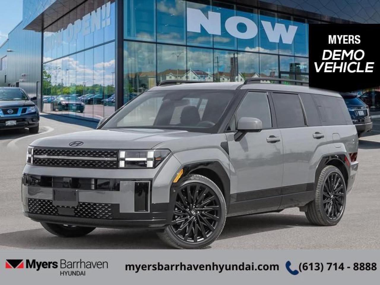 <b>HUD,  Premium Audio,  Cooled Seats,  Navigation,  360 Camera!</b><br> <br> <br> <br>  For adventure, readiness, and outstanding style, this 2025 Santa Fe is an easy choice. <br> <br>Refinement wrapped in ruggedness, capability married to style, and adventure ready attitude paired to a comfortable drive. These things make this 2025 Santa Fe an amazing SUV. If you need a ready to go SUV that makes every errand an adventure and makes every adventure a journey, this 2025 Santa Fe was made for you.<br> <br> This hampton grey SUV  has an automatic transmission and is powered by a  277HP 2.5L 4 Cylinder Engine.<br> This vehicles price also includes $3228 in additional equipment.<br> <br> Our Santa Fes trim level is Ultimate Calligraphy. This Santa FE Ultimate Calligraphy rewards you with a drivers head up display, a 12-speaker Bose premium audio system, inbuilt navigation, ventilated and heated front seats, a dual panel sunroof and a 360 camera system. Also standard include a power liftgate for rear cargo access, a heated steering wheel, adaptive cruise control, and a 12.3-inch screen with Apple CarPlay and Android Auto. Safety features also include blind spot detection, lane keep assist with lane departure warning, front and rear parking sensors, and front and rear collision mitigation. This vehicle has been upgraded with the following features: Hud,  Premium Audio,  Cooled Seats,  Navigation,  360 Camera,  Sunroof,  Heated Steering Wheel.  This is a demonstrator vehicle driven by a member of our staff, so we can offer a great deal on it.<br><br> <br/> See dealer for details. <br> <br> o~o