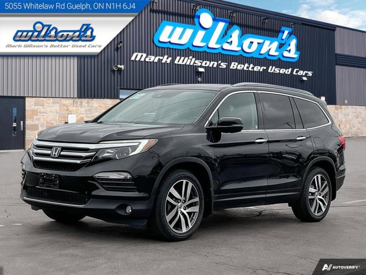 Used 2018 Honda Pilot Touring  AWD, Leather, Sunroof, Nav, Rear Entertainment, Heated Steering + Seats, New Tires & Brakes for sale in Guelph, ON