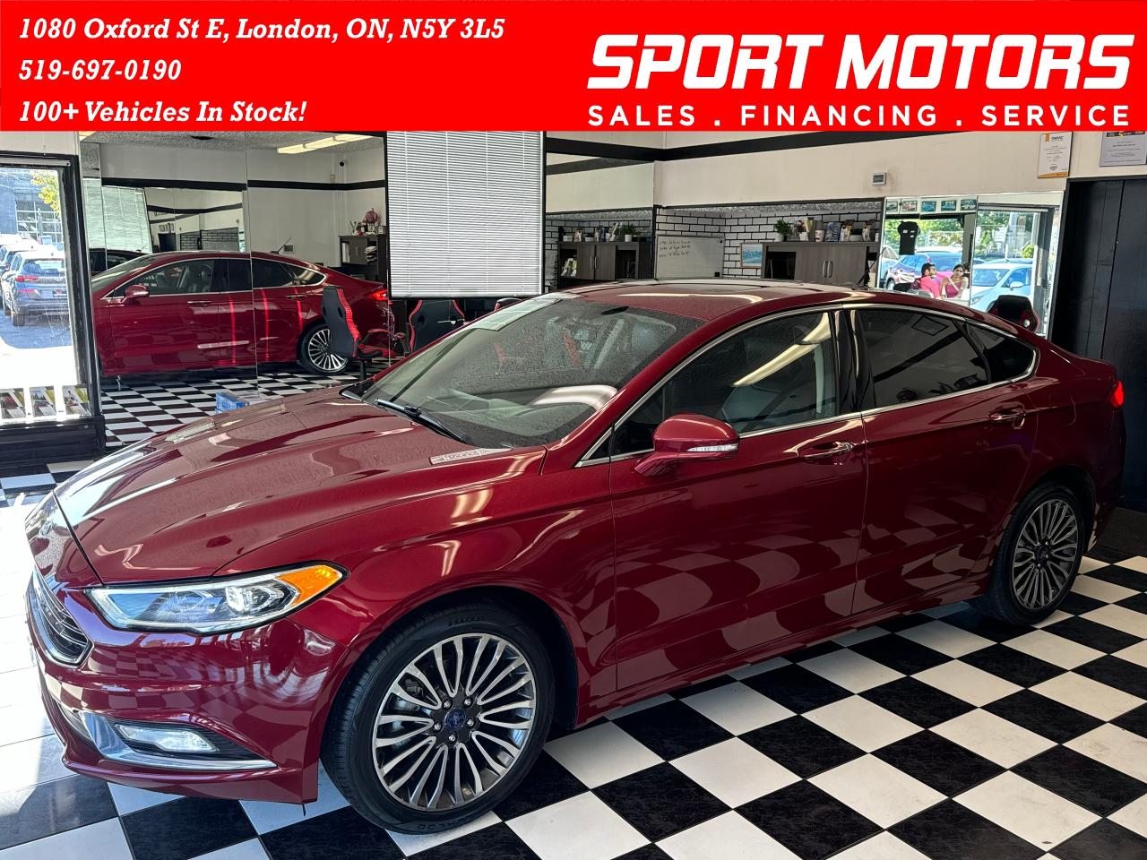 Used 2017 Ford Fusion SE AWD+Leather+Roof+GPS+New Tires+Brakes+ApplePlay for sale in London, ON