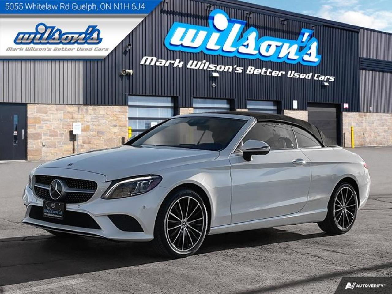 Used 2019 Mercedes-Benz C-Class C 300 Convertible AWD, Leather, Nav, Heated Seats, Rear Camera, BSM, Memory Seat, New Tires & Brakes for sale in Guelph, ON