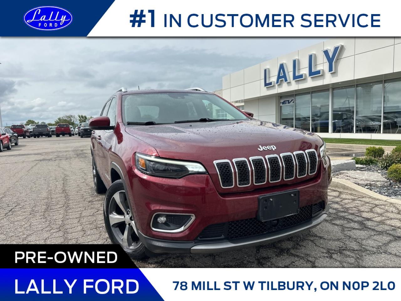 Used 2019 Jeep Cherokee Limited, Nav, Leather, Local Trade!! for sale in Tilbury, ON