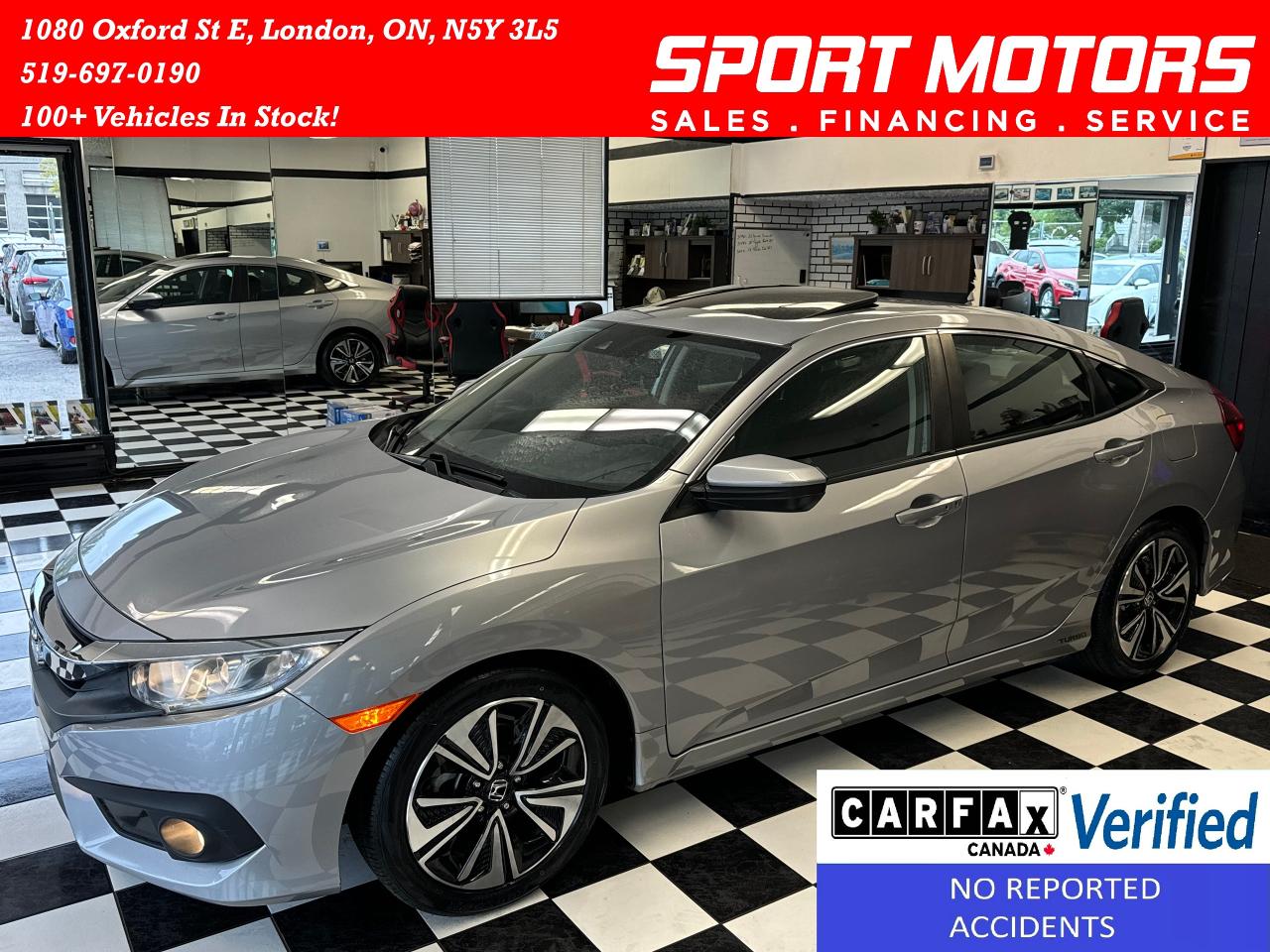 2016 Honda Civic EX-T+New Tires+Roof+Remote Start+CLEAN CARFAX