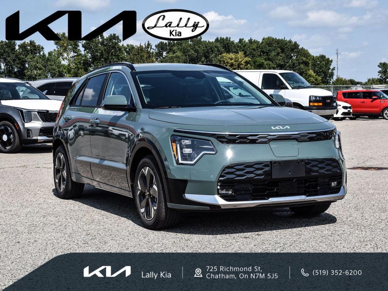 Used 2025 Kia NIRO EV Wave DEMO | HARMAN KARDON® SPEAKERS | HEATED & AIR-COOLED FRONT BUCKET SEATS | HEATED REAR SEATS | MEMORY SEAT | NAVIGATION SYSTEM | POWER LIFTGATE for sale in Chatham, ON