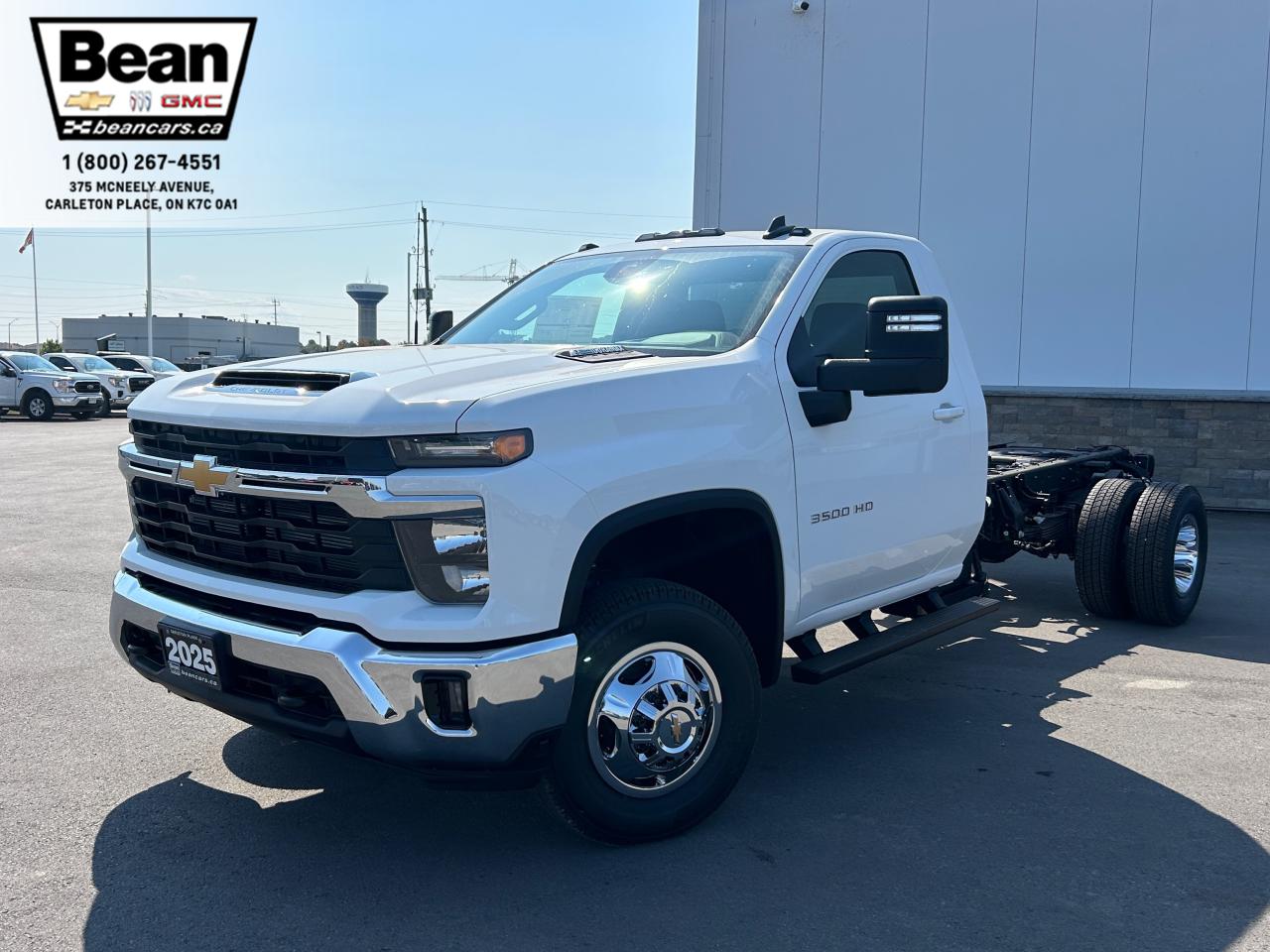 New 2025 Chevrolet Silverado 3500 HD Chassis DURAMAX 6.6L V8 WITH REMOTE START/ENTRY, HEATED SEATS, HEATED STEERING WHEEL, TRAILERING MIRRORS, CRUISE CONTROL, APPLE CARPLAY AND ANDROID AUTO for sale in Carleton Place, ON