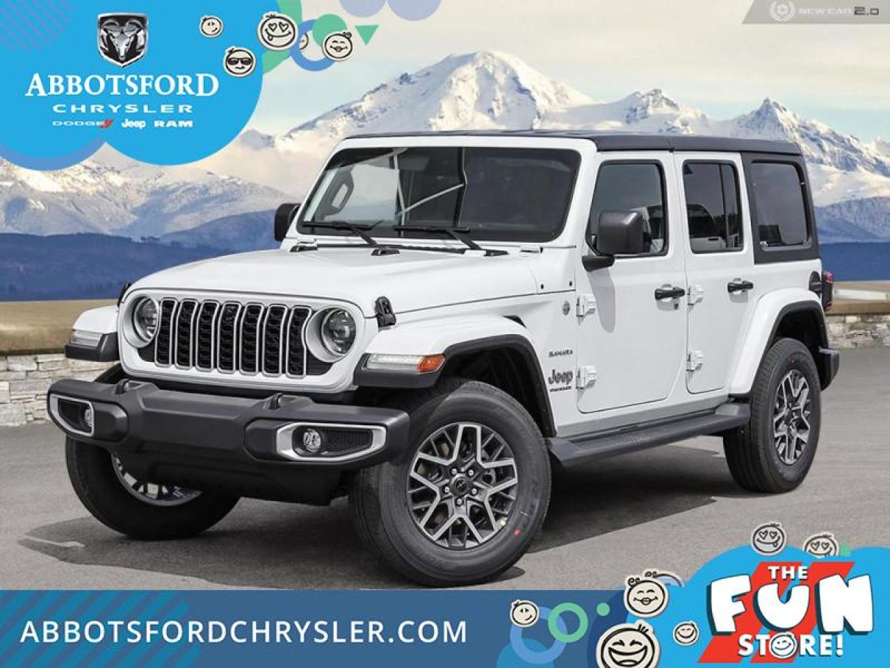 New 2024 Jeep Wrangler Sahara  - Side Steps - Safety Group - $216.19 /Wk for sale in Abbotsford, BC