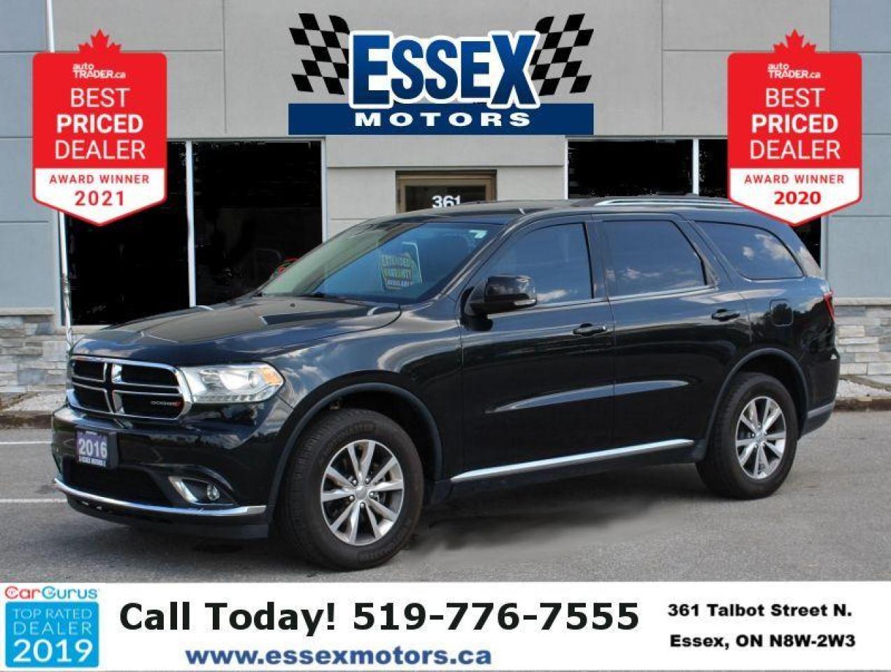 Used 2016 Dodge Durango Limited*AWD*Heated Leather*Bluetooth*3rd Row for sale in Essex, ON