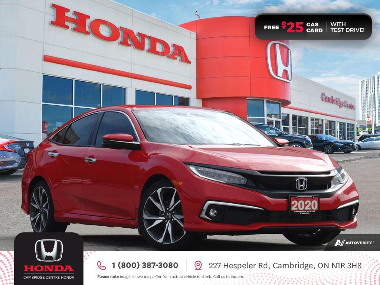 Used 2020 Honda Civic Touring POWER SUNROOF | GPS NAVIGATION | HONDA SENSING TECHNOLOGIES for sale in Cambridge, ON