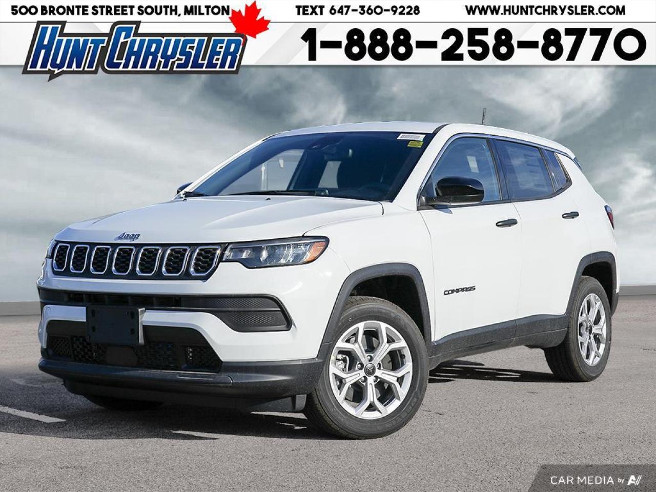 New 2025 Jeep Compass SPORT | 4X4 | SAFETY | HTD STS | 8.4 TOUCH & MORE! for sale in Milton, ON