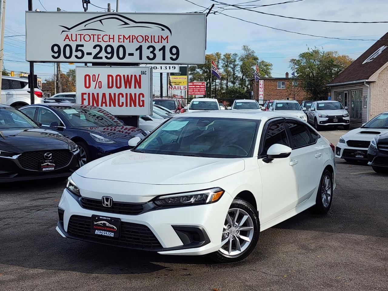 Used 2022 Honda Civic EX  Pearl White / Sunroof / Blind Spot / Heated Steering for sale in Mississauga, ON