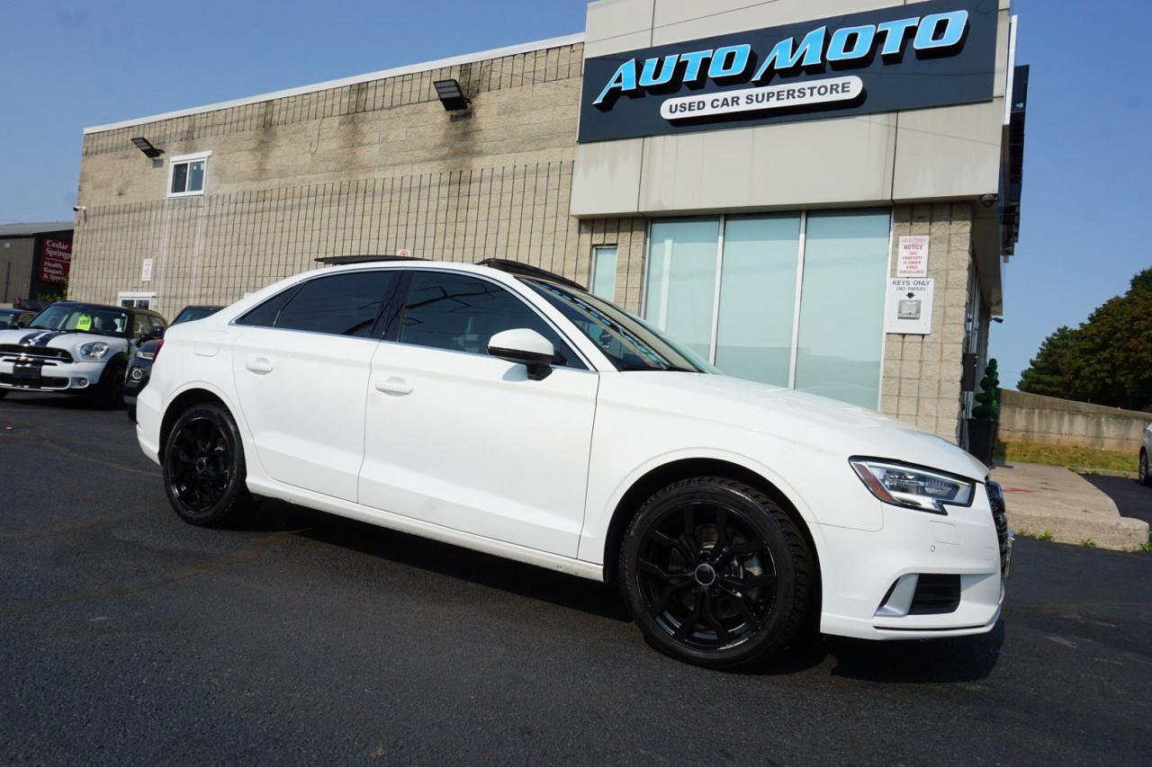 Used 2018 Audi A3 KOMFORT AWD CERTIFIED CAMERA BLUETOOTH LEATHER HEATED SEATS SUNROOF CRUISE ALLOYS for sale in Burlington, ON