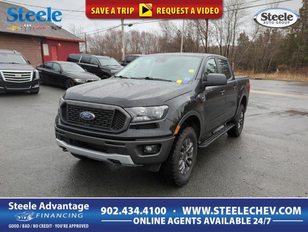 Our 2020 Ford Ranger XLT SuperCrew 4X4 is ready for action in Shadow Black! Powered by a TurboCharged 2.3 Litre EcoBoost 4 Cylinder offering 270hp connected to a 10 Speed Automatic transmission. You can also enjoy responsive handling in this Four Wheel Drive truck, which sees approximately 9.8L/100km on the road. And youll be looking good simultaneously with fog lights, alloy wheels, tow hooks, LED taillamps, power-adjustable mirrors, a spray-on Bedliner, running boards, a tonneau cover, and a sporty black mesh grille. Open the door of our XLT cabin, and youll find that this is an intelligently designed vehicle that lets you work smarter. Highlights include supportive leather seating, cruise control, dual-zone automatic climate control, a tilt-and-telescoping steering wheel, and a Ford Sync 3 infotainment system that bundles Bluetooth®, Apple CarPlay®, Android Auto®, an 8-inch touchscreen, FordPass Connect with WiFi compatibility, and an AM/FM Stereo. Ford helps keep you safe in this lean muscular machine with a high-strength body and high-strength steel frame to provide peace of mind. Also on board are safety technologies, including ABS, stability/traction control, a backup camera, and Ford Co-Pilot360, which offers lane keep assist, blind-spot assist, forward collision warning, automatic emergency braking, and more. It all adds up to a Ranger XLT engineered to exceed your expectations! Save this Page and Call for Availability. We Know You Will Enjoy Your Test Drive Towards Ownership! Steele Chevrolet Atlantic Canadas Premier Pre-Owned Super Center. Being a GM Certified Pre-Owned vehicle ensures this unit has been fully inspected fully detailed serviced up to date and brought up to Certified standards. Market value priced for immediate delivery and ready to roll so if this is your next new to your vehicle do not hesitate. Youve dealt with all the rest now get ready to deal with the BEST! Steele Chevrolet Buick GMC Cadillac (902) 434-4100 Metros Premier Credit Specialist Team Good/Bad/New Credit? Divorce? Self-Employed?