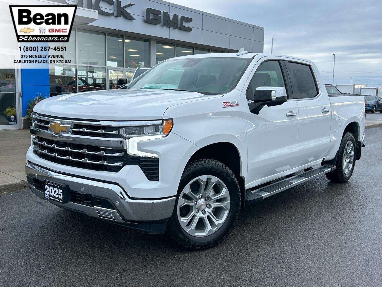 <h2><span style=color:#2ecc71><span style=font-size:18px><strong>Check out this 2025Chevrolet Silverado 1500 LTZ.</strong></span></span></h2>

<p><span style=font-size:16px>Powered by a 5.3L V8engine with up to 355hp & up to 383 lb-ft of torque.</span></p>

<p><span style=font-size:16px><strong>Comfort & Convenience Features:</strong>includes remote start/entry,heated front & rear seats, ventilated front seats, heated steering wheel, HD surround vision, hitch guidance with hitch view.</span></p>

<p><span style=font-size:16px><strong>Infotainment Tech & Audio:</strong>includes 13.4 diagonal colour touchscreen with Google built-in compatibility including navigation, Bose premium speaker system, wireless Apple CarPlay & Android Auto.</span></p>

<h2><span style=color:#2ecc71><span style=font-size:18px><strong>Come test drive this truck today!</strong></span></span></h2>

<h2><span style=color:#2ecc71><span style=font-size:18px><strong>613-257-2432</strong></span></span></h2>