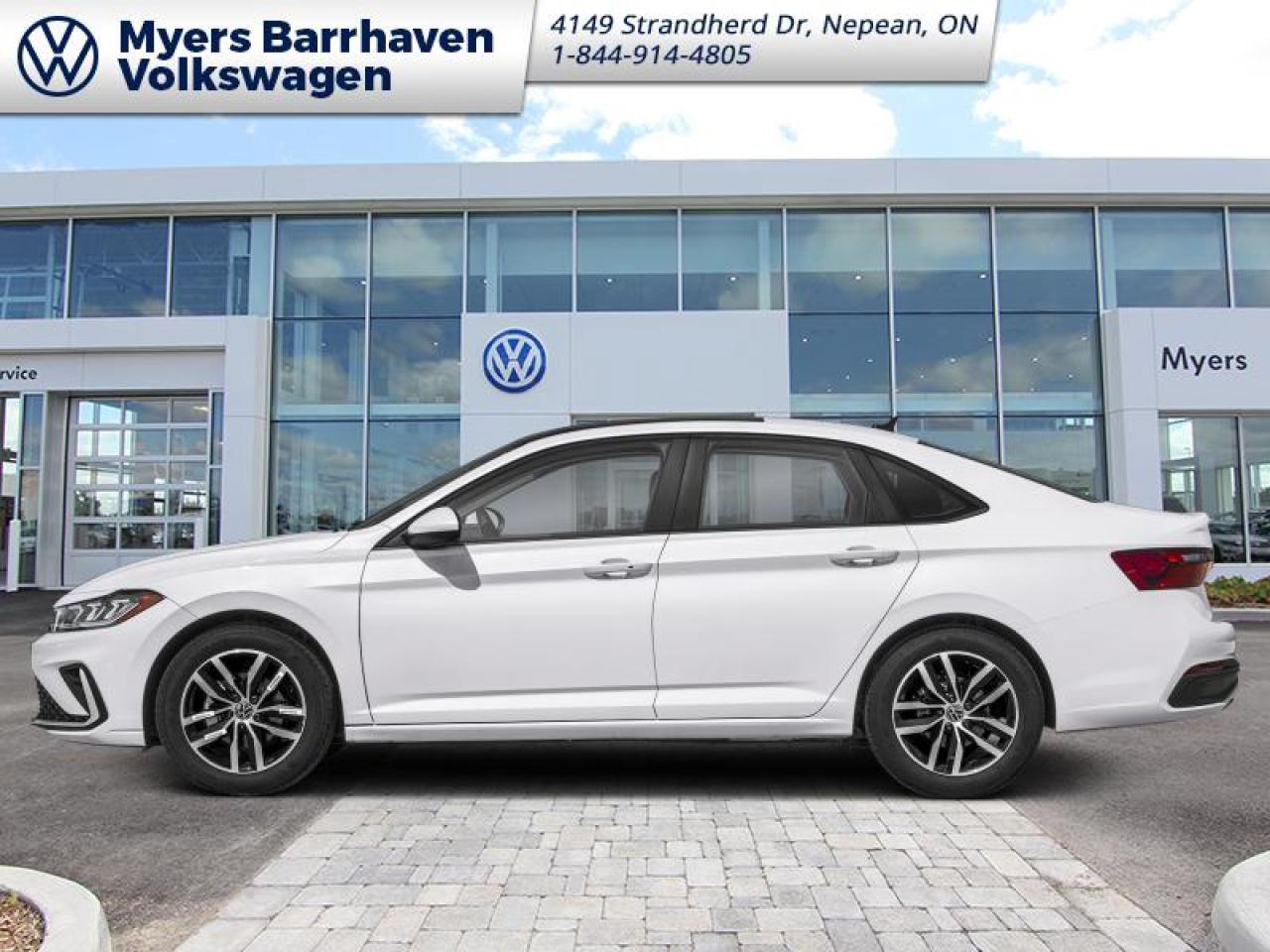 <b>Low Mileage, Sport Package!</b><br> <br>    Hello. This  2025 Volkswagen Jetta is for sale today in Nepean. <br> <br>This low mileage  sedan has just 5,500 kms. Its  oryx white pearl effect in colour  . It has an automatic transmission and is powered by a  smooth engine. <br> <br> Our Jettas trim level is Comfortline. Standard features include wireless charging for mobile devices, adaptive cruise control and remote engine start, along with heated front seats with a heated steering wheel, mobile hotspot internet access, and an 8-inch infotainment screen with SiriusXM, Apple CarPlay and Android Auto. Safety features include lane keeping assist with lane departure warning, blind spot monitoring, front and rear collision mitigation and autonomous emergency braking. This vehicle has been upgraded with the following features: Sport Package. <br> <br>To apply right now for financing use this link : <a href=https://www.barrhavenvw.ca/en/form/new/financing-request-step-1/44 target=_blank>https://www.barrhavenvw.ca/en/form/new/financing-request-step-1/44</a><br><br> <br/><br>We are your premier Volkswagen dealership in the region. If youre looking for a new Volkswagen or a car, check out Barrhaven Volkswagens new, pre-owned, and certified pre-owned Volkswagen inventories. We have the complete lineup of new Volkswagen vehicles in stock like the GTI, Golf R, Jetta, Tiguan, Atlas Cross Sport, Volkswagen ID.4 electric vehicle, and Atlas. If you cant find the Volkswagen model youre looking for in the colour that you want, feel free to contact us and well be happy to find it for you. If youre in the market for pre-owned cars, make sure you check out our inventory. If you see a car that you like, contact 844-914-4805 to schedule a test drive.<br> Come by and check out our fleet of 50+ used cars and trucks and 40+ new cars and trucks for sale in Nepean.  o~o