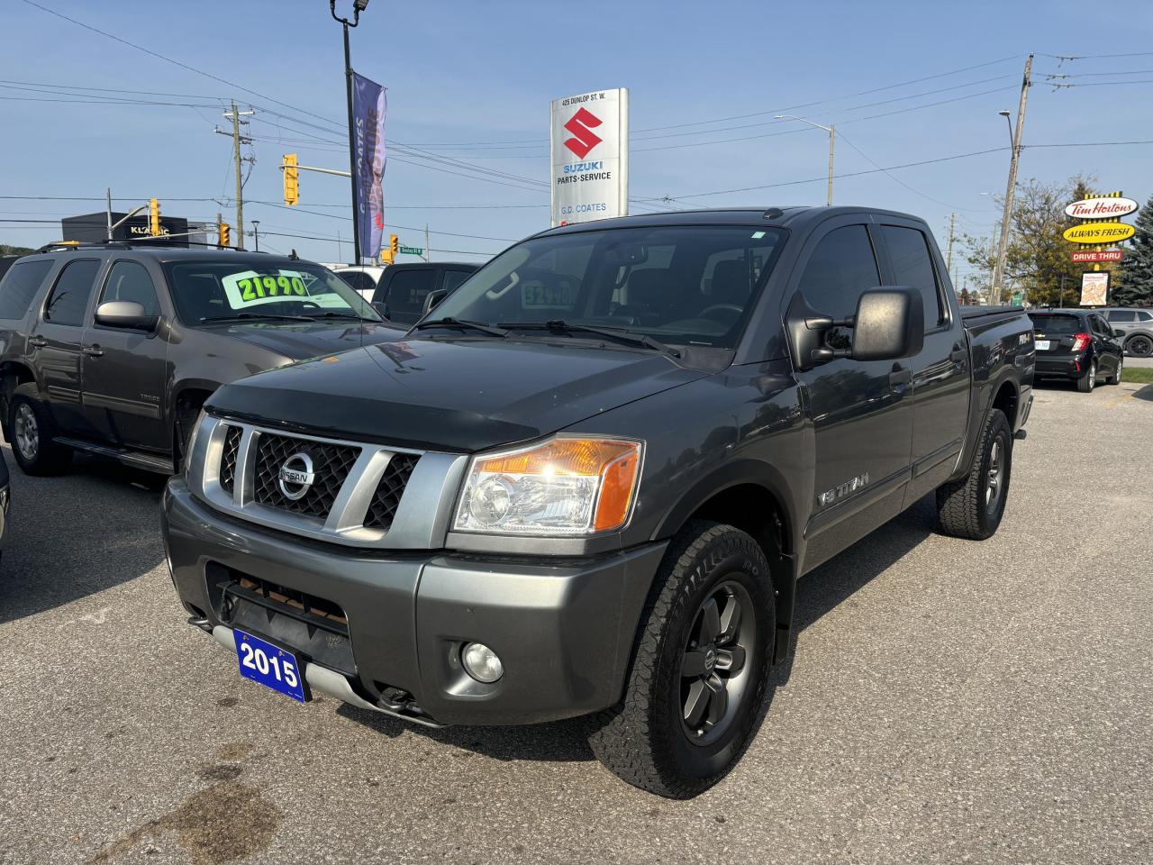 Used 2015 Nissan Titan PRO-4X Crew Cab 4x4 ~Nav ~Leather ~Power Moonroof for sale in Barrie, ON