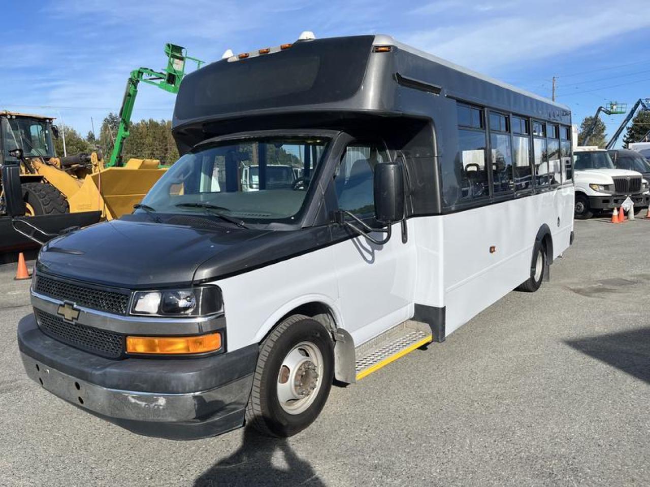 2017 Chevrolet Express G4500 Passenger Bus With Wheelchair Accessibility,(1 driver 20 passenger) 6.0L V8 OHV 16V FFV GAS engine, 8 cylinders, automatic, RWD, air conditioning, AM/FM radio, grey exterior, vinyl. (Estimated measurements: 27 feet overall length, 9 feet 8 inches overall height, 6 feet 3 inches inside height, 17 feet from back of driver seat to back of the bus. All measurements are considered to be accurate but are not guaranteed.) This listing is a former British Columbia municipality bus, the next purchaser of this will be the second owner. Certification and Decal Valid till February, 2025.  $15,180.00 plus $375 processing fee, $15,555.00 total payment obligation before taxes.  Listing report, warranty, contract commitment cancellation fee, financing available on approved credit (some limitations and exceptions may apply). All above specifications and information is considered to be accurate but is not guaranteed and no opinion or advice is given as to whether this item should be purchased. We do not allow test drives due to theft, fraud, acts of vandalism and undetectable impaired driving. Instead we provide the following benefits: Complimentary Warranty (with options to extend), Limited Money Back Satisfaction Guarantee on Fully Completed Contracts, Contract Commitment Cancellation, and an Open-Ended Sell-Back Option. Ask seller for details or call 604-522-REPO(7376) to confirm listing availability.