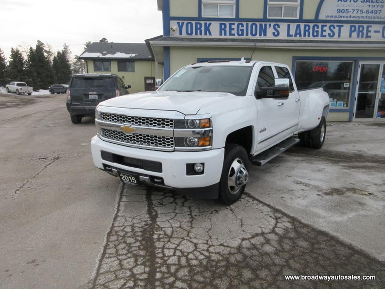 2015 Chevrolet Silverado 3500 1-TON HIGH-COUNTRY-MODEL 5 PASSENGER 6.6L - DURAMAX.. 4X4.. CREW-CAB.. 8-FOOT-DUALLY.. NAVIGATION.. POWER SUNROOF.. DVD PLAYERS.. HEATED/AC SEATS.. Photo