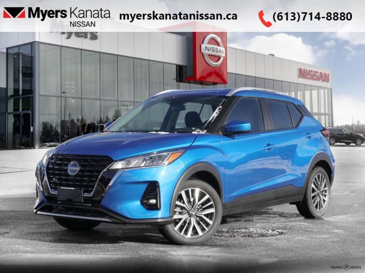 <br> <br>  Greetings. <br> <br><br> <br> This electric blu SUV  has an automatic transmission and is powered by a  122HP 1.6L 4 Cylinder Engine.<br> <br> Our Kicks Plays trim level is SV. <br><br> <br/>    6.49% financing for 84 months. <br> Payments from <b>$433.28</b> monthly with $0 down for 84 months @ 6.49% APR O.A.C. ( Plus applicable taxes -  $621 Administration fee included. Licensing not included.    ).  Incentives expire 2025-01-02.  See dealer for details. <br> <br><br> Come by and check out our fleet of 40+ used cars and trucks and 110+ new cars and trucks for sale in Kanata.  o~o