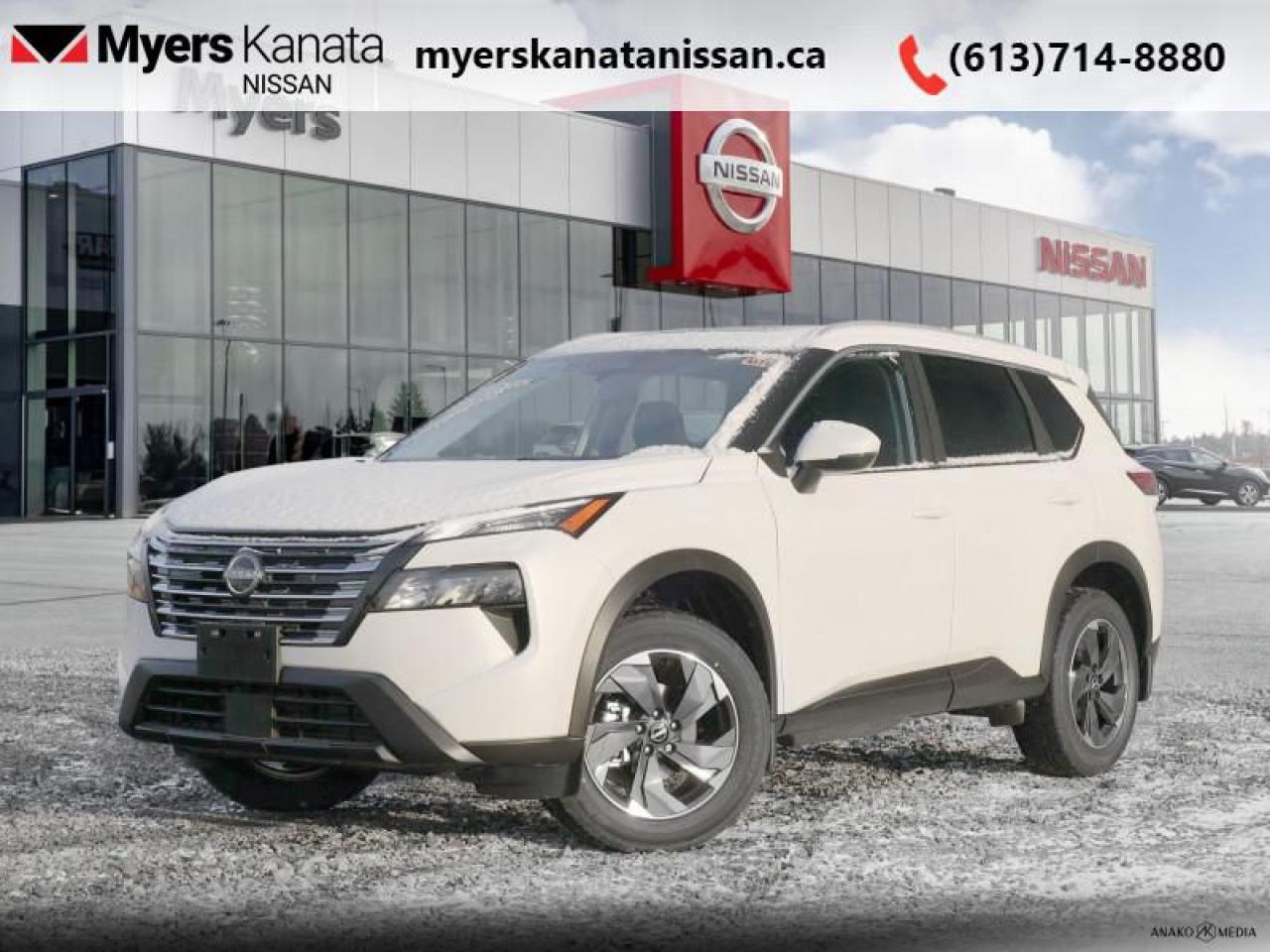 <b>Moonroof,  Power Liftgate,  Adaptive Cruise Control,  Alloy Wheels,  Heated Seats!</b><br> <br> <br> <br>  Generous cargo space and amazing flexibility mean this 2025 Rogue has space for all of lifes adventures. <br> <br>Nissan was out for more than designing a good crossover in this 2025 Rogue. They were designing an experience. Whether your adventure takes you on a winding mountain path or finding the secrets within the city limits, this Rogue is up for it all. Spirited and refined with space for all your cargo and the biggest personalities, this Rogue is an easy choice for your next family vehicle.<br> <br> This everest wht tri SUV  has an automatic transmission and is powered by a  201HP 1.5L 3 Cylinder Engine.<br> <br> Our Rogues trim level is SV. Rogue SV steps things up with a power moonroof, a power liftgate for rear cargo access, adaptive cruise control and ProPilot Assist. Also standard include heated front heats, a heated leather steering wheel, mobile hotspot internet access, proximity key with remote engine start, dual-zone climate control, and an 8-inch infotainment screen with NissanConnect, Apple CarPlay, and Android Auto. Safety features also include lane departure warning, blind spot detection, front and rear collision mitigation, and rear parking sensors. This vehicle has been upgraded with the following features: Moonroof,  Power Liftgate,  Adaptive Cruise Control,  Alloy Wheels,  Heated Seats,  Heated Steering Wheel,  Mobile Hotspot. <br><br> <br/>    5.99% financing for 84 months. <br> Payments from <b>$611.72</b> monthly with $0 down for 84 months @ 5.99% APR O.A.C. ( Plus applicable taxes -  $621 Administration fee included. Licensing not included.    ).  Incentives expire 2025-01-02.  See dealer for details. <br> <br><br> Come by and check out our fleet of 40+ used cars and trucks and 110+ new cars and trucks for sale in Kanata.  o~o