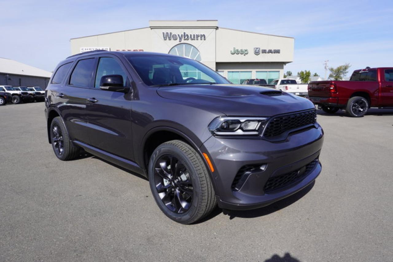 New 2025 Dodge Durango GT PLUS | 6 Passenger | Vented/Heated Seats | Remote Start | Blacktop Pkg | Power Liftgate | Sunroof for sale in Weyburn, SK