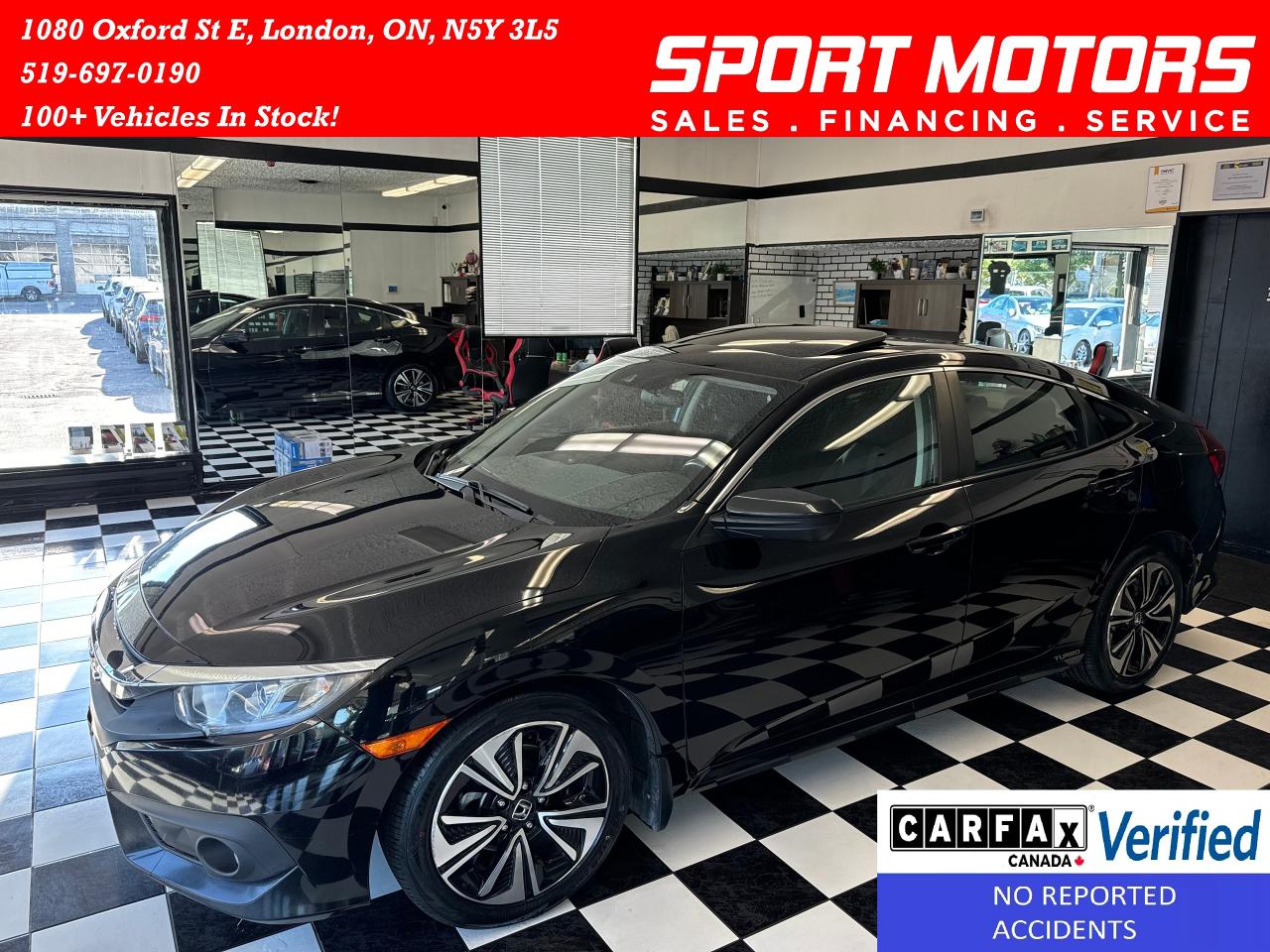 Used 2017 Honda Civic EX-T+New Tires+Roof+Remote Start+CLEAN CARFAX for sale in London, ON