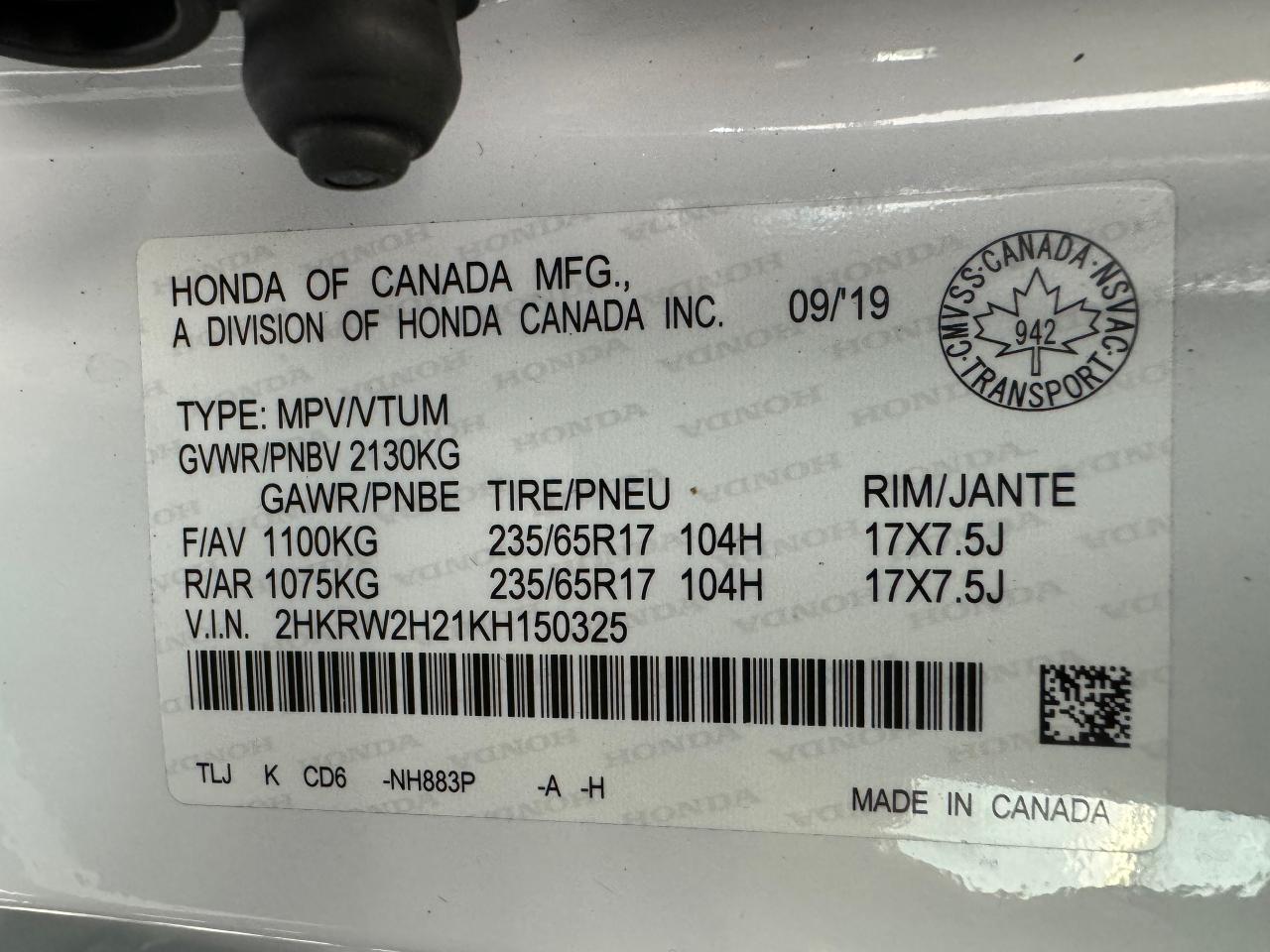 2019 Honda CR-V LX AWD LIKE NEW+New Tires+Honda Sense+CLEAN CARFAX - Photo #39