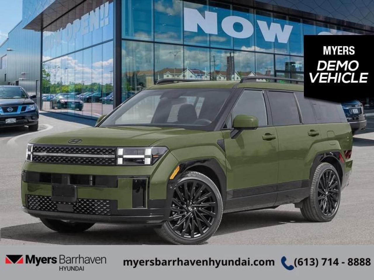 <b>HUD,  Premium Audio,  Cooled Seats,  Navigation,  360 Camera!</b><br> <br> <br> <br>  This 2025 Santa Fe is more than your new SUV, its your new adventure companion. <br> <br>Refinement wrapped in ruggedness, capability married to style, and adventure ready attitude paired to a comfortable drive. These things make this 2025 Santa Fe an amazing SUV. If you need a ready to go SUV that makes every errand an adventure and makes every adventure a journey, this 2025 Santa Fe was made for you.<br> <br> This rockwood SUV  has an automatic transmission and is powered by a  277HP 2.5L 4 Cylinder Engine.<br> This vehicles price also includes $3228 in additional equipment.<br> <br> Our Santa Fes trim level is Ultimate Calligraphy. This Santa FE Ultimate Calligraphy rewards you with a drivers head up display, a 12-speaker Bose premium audio system, inbuilt navigation, ventilated and heated front seats, a dual panel sunroof and a 360 camera system. Also standard include a power liftgate for rear cargo access, a heated steering wheel, adaptive cruise control, and a 12.3-inch screen with Apple CarPlay and Android Auto. Safety features also include blind spot detection, lane keep assist with lane departure warning, front and rear parking sensors, and front and rear collision mitigation. This vehicle has been upgraded with the following features: Hud,  Premium Audio,  Cooled Seats,  Navigation,  360 Camera,  Sunroof,  Heated Steering Wheel.  This is a demonstrator vehicle driven by a member of our staff, so we can offer a great deal on it.<br><br> <br/> See dealer for details. <br> <br><br> Come by and check out our fleet of 20+ used cars and trucks and 110+ new cars and trucks for sale in Ottawa.  o~o