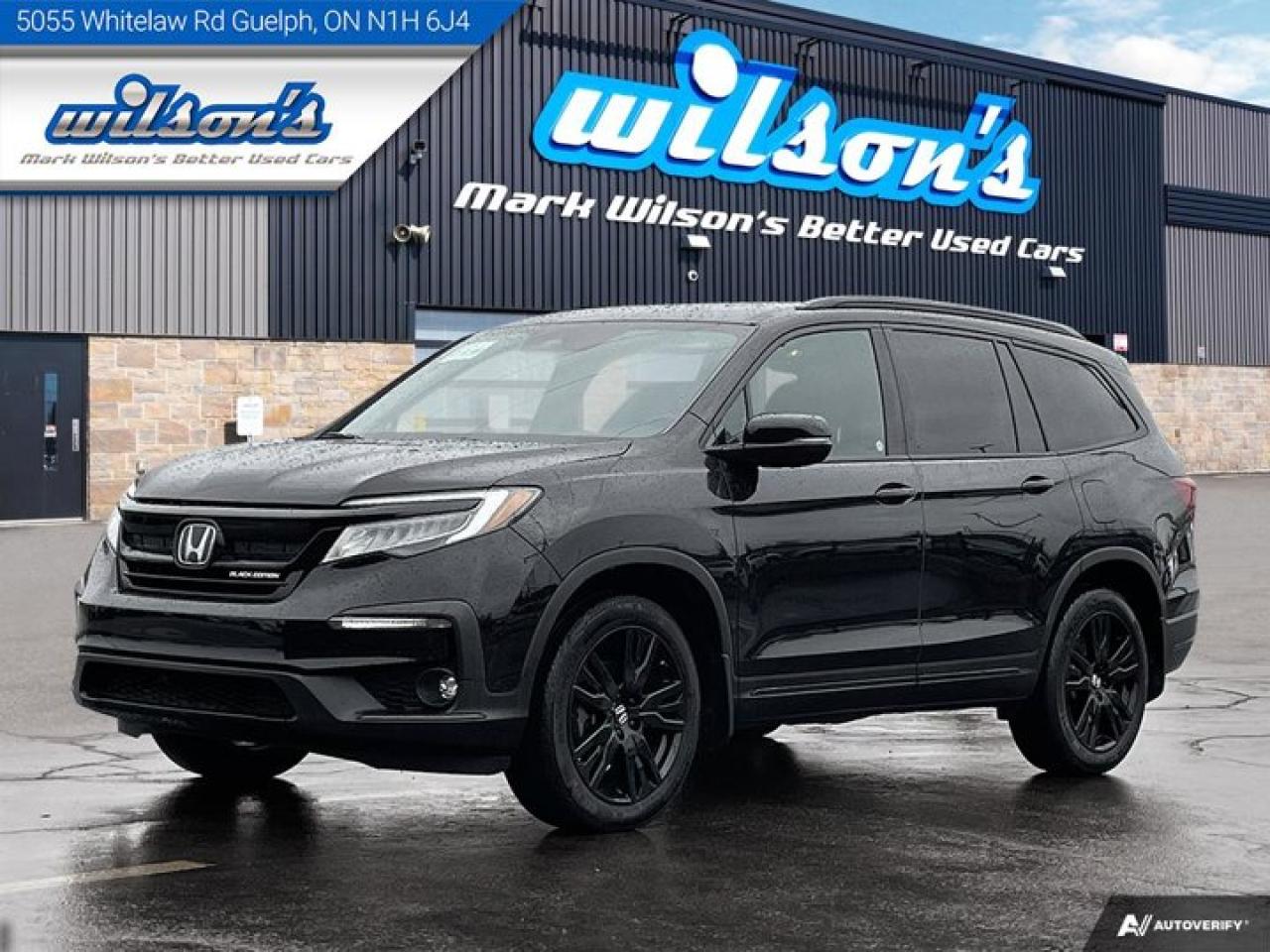 Used 2021 Honda Pilot Black Edition AWD, Leather, Sunroof, Nav, Rear Entertainment System, Adaptive Cruise & more!! for sale in Guelph, ON