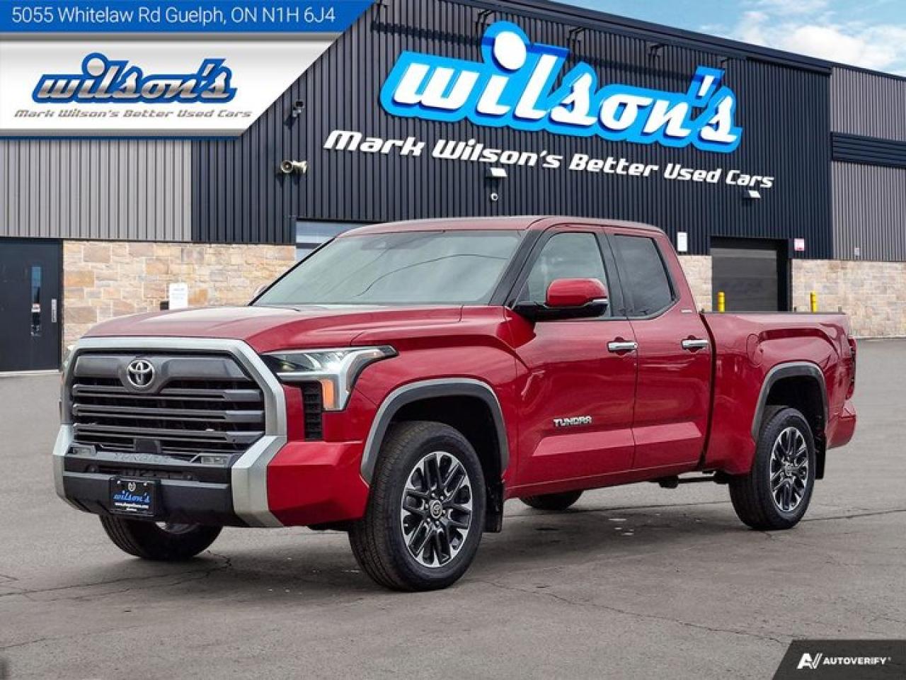 Used 2022 Toyota Tundra Limited 4X4, Double Cab, Leather, Navigation, Sunroof, Heated Seats, CarPlay + Android, Rear Camera for sale in Guelph, ON