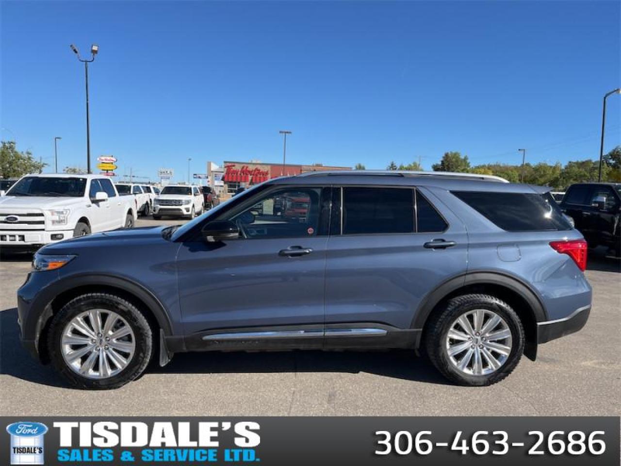 Used 2021 Ford Explorer Limited  - Leather Seats -  Cooled Seats for sale in Kindersley, SK