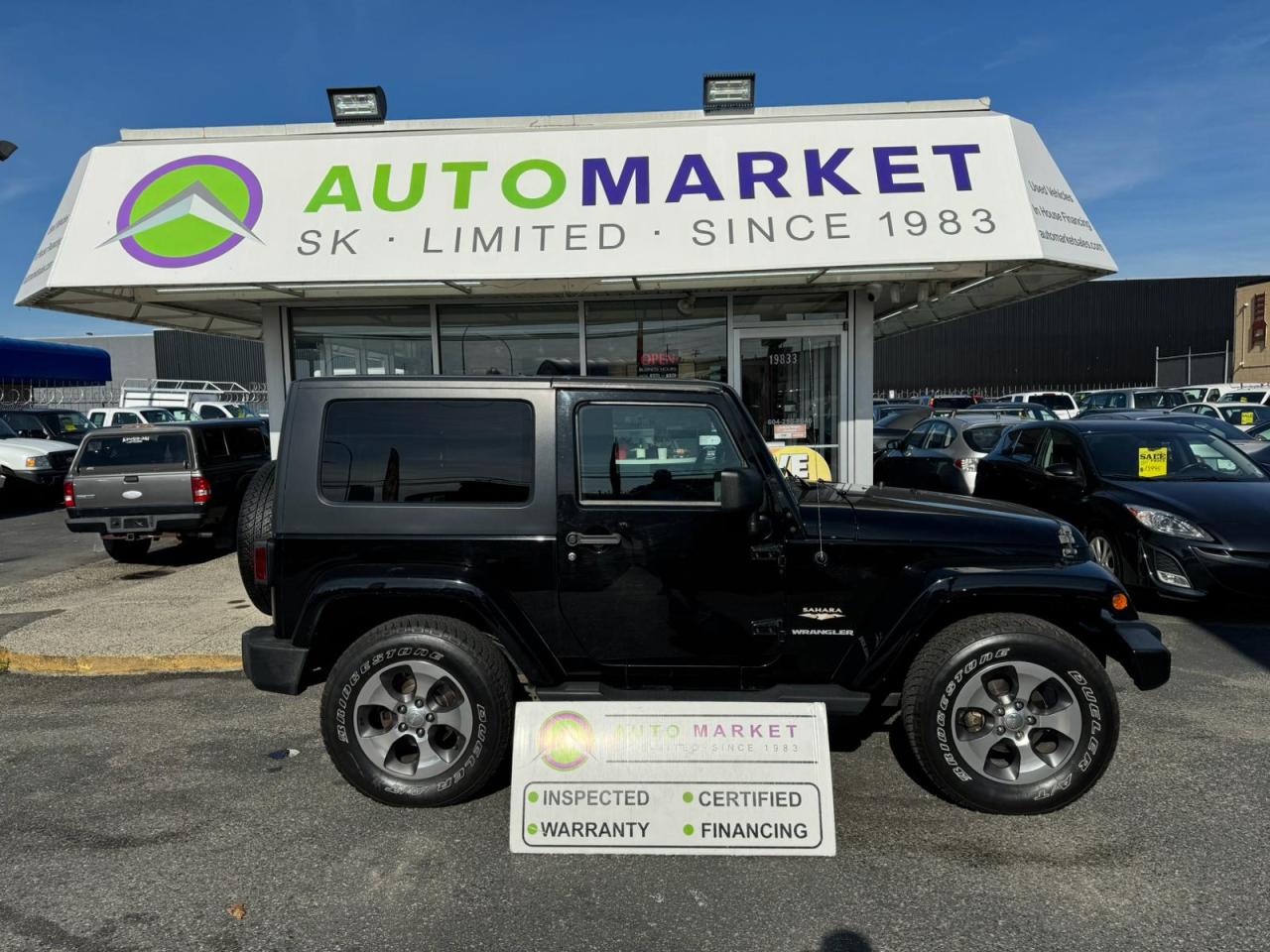 Used 2007 Jeep Wrangler SAHARA 6 SPD. 4X4 NICE TIRES & WHEELS! NEW REAR BRAKES! INSPECTED & WARRANTY! for sale in Langley, BC