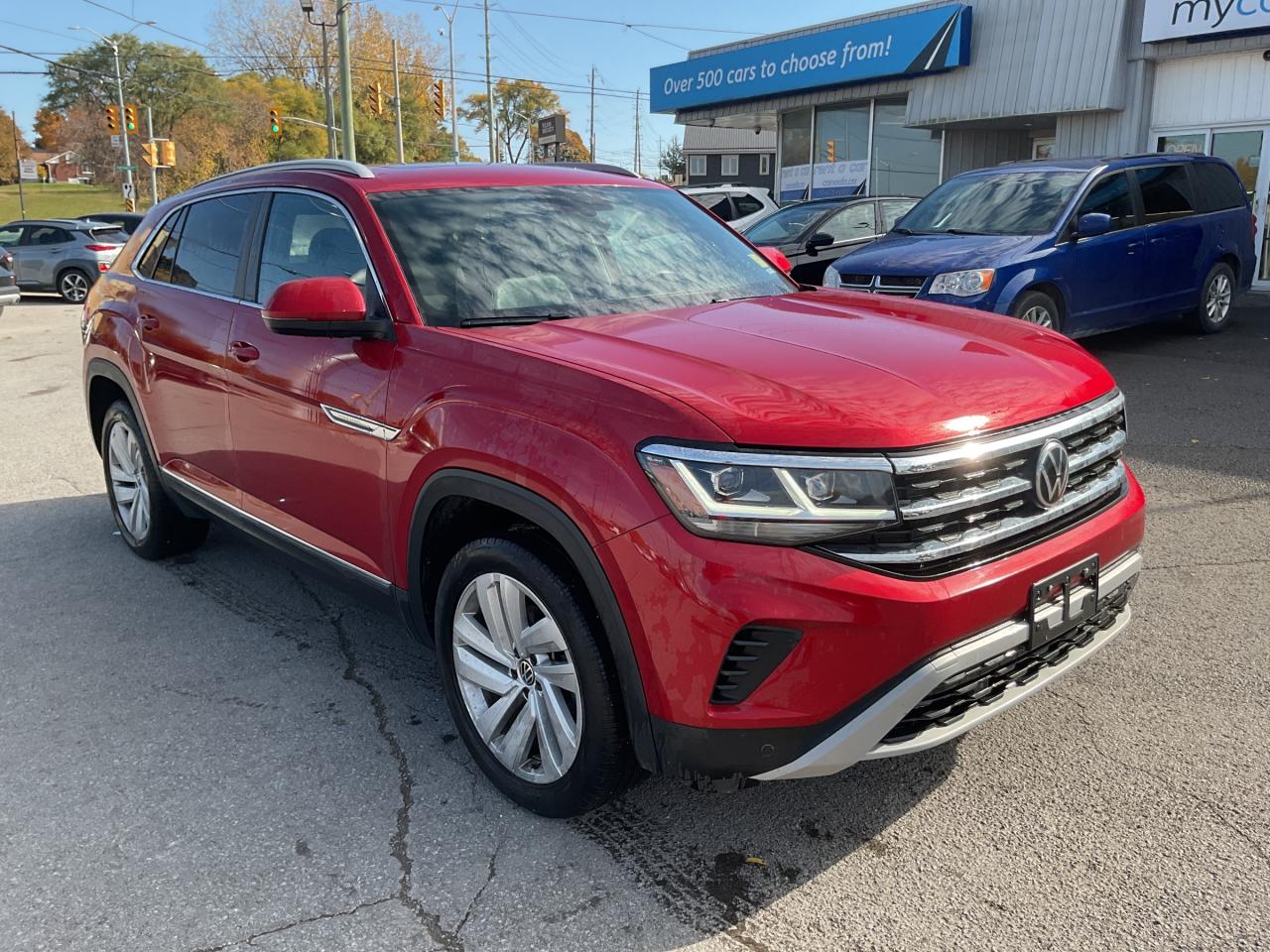 Used 2021 Volkswagen Atlas Cross Sport 3.6 FSI Highline 3.6 FSI HIGHLINE AWD!! BACKUP CAM. HEATED SEATS. LEATHER. NAV. MOONROOF. PWR SEATS. ALLOYS. A/C. CRU for sale in Kingston, ON