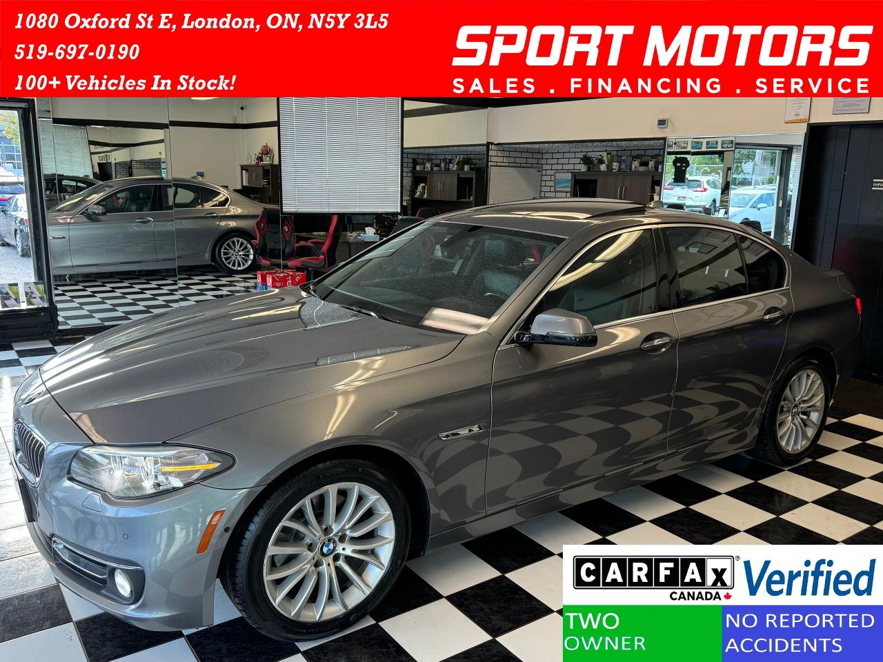 Used 2015 BMW 5 Series 528i Xdrive+GPS+Roof+360 Camera+CLEAN CARFAX for sale in London, ON