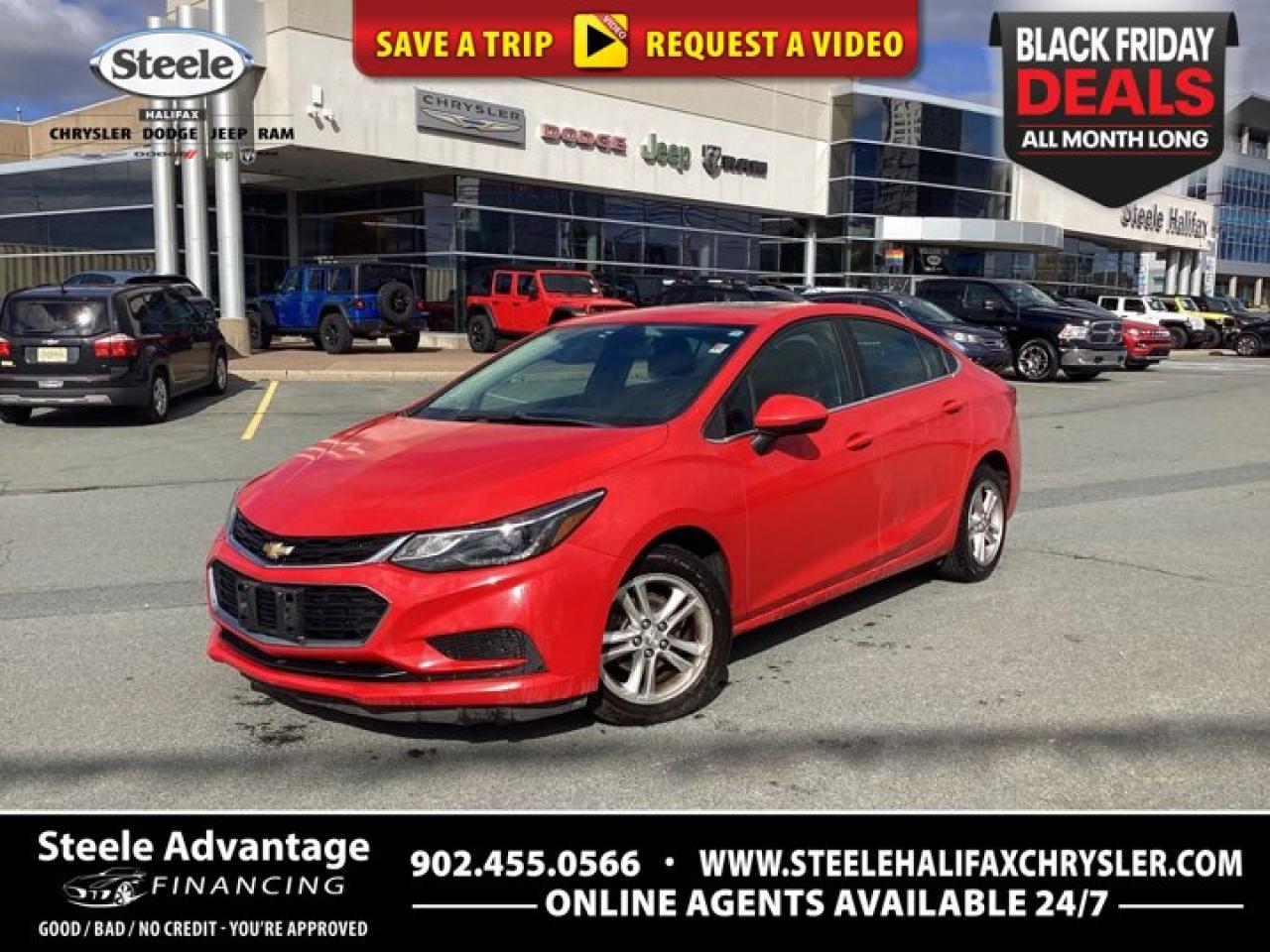 Used 2017 Chevrolet Cruze LT - SUNROOF, HEATED SEATS, BACK UP CAM, POWER EQUIPMENT, AUTOMATIC for sale in Halifax, NS