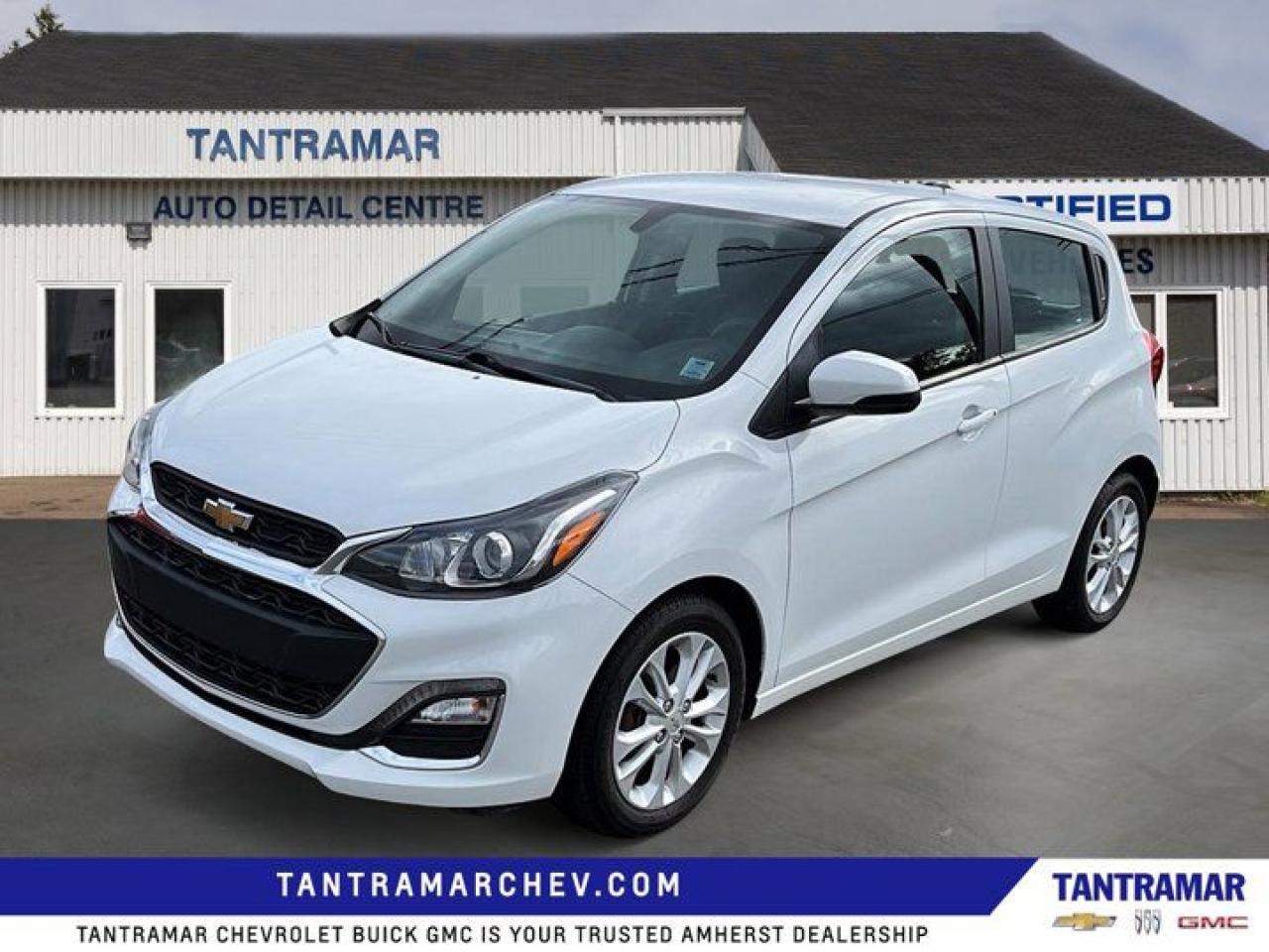 Recent Arrival! White 2019 Chevrolet Spark 1LT FWD CVT 1.4L DOHCLOCAL TRADE, ONE OWNER, Value Market Pricing.Certified. GM Certified Details:* Exchange policy is 30 days or 2,500 kilometres, whichever comes first* Current students, recent graduates and full/part-time students eligible for $500 student bonus offer on the purchase of an eligible certified pre-owned vehicle.. Certified PRE-OWNED OFFERS FOR CANADIAN NEWCOMERS. To make Canada feel more like home, were offering $500 off any eligible Certified Pre-Owned Chevrolet, Buick or GMC vehicle as a welcoming gift. Free 3-month SiriusXM Trial. 1-month OnStar Trial. GM Owner Centre and Mobile App* Finance rates from 4.99% APR FOR 24 MONTHS ON SELECT MODELS* 150+ Point Inspection* 3 months or 5,000 kilometres (whichever comes first) which can be extended or upgraded to an even more comprehensive Certified Pre-Owned Vehicle Protection Plan* 24/7 roadside assistance for 3 months or 5,000 km (whichever comes first)