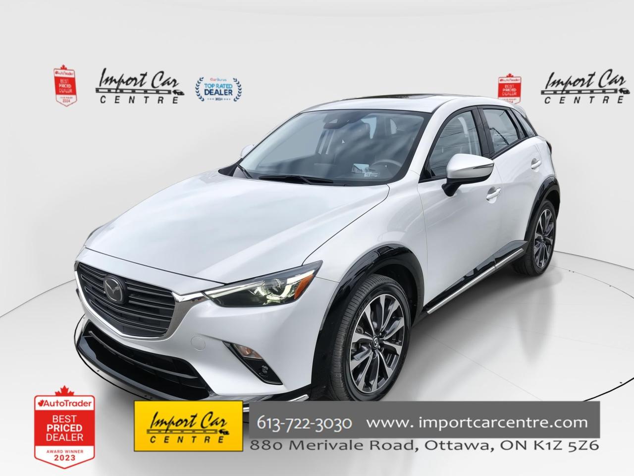 Used 2022 Mazda CX-3 GT LEATHER, HUDS, BOSE SOUND, ROOF, NAV, BK. CAM, for sale in Ottawa, ON