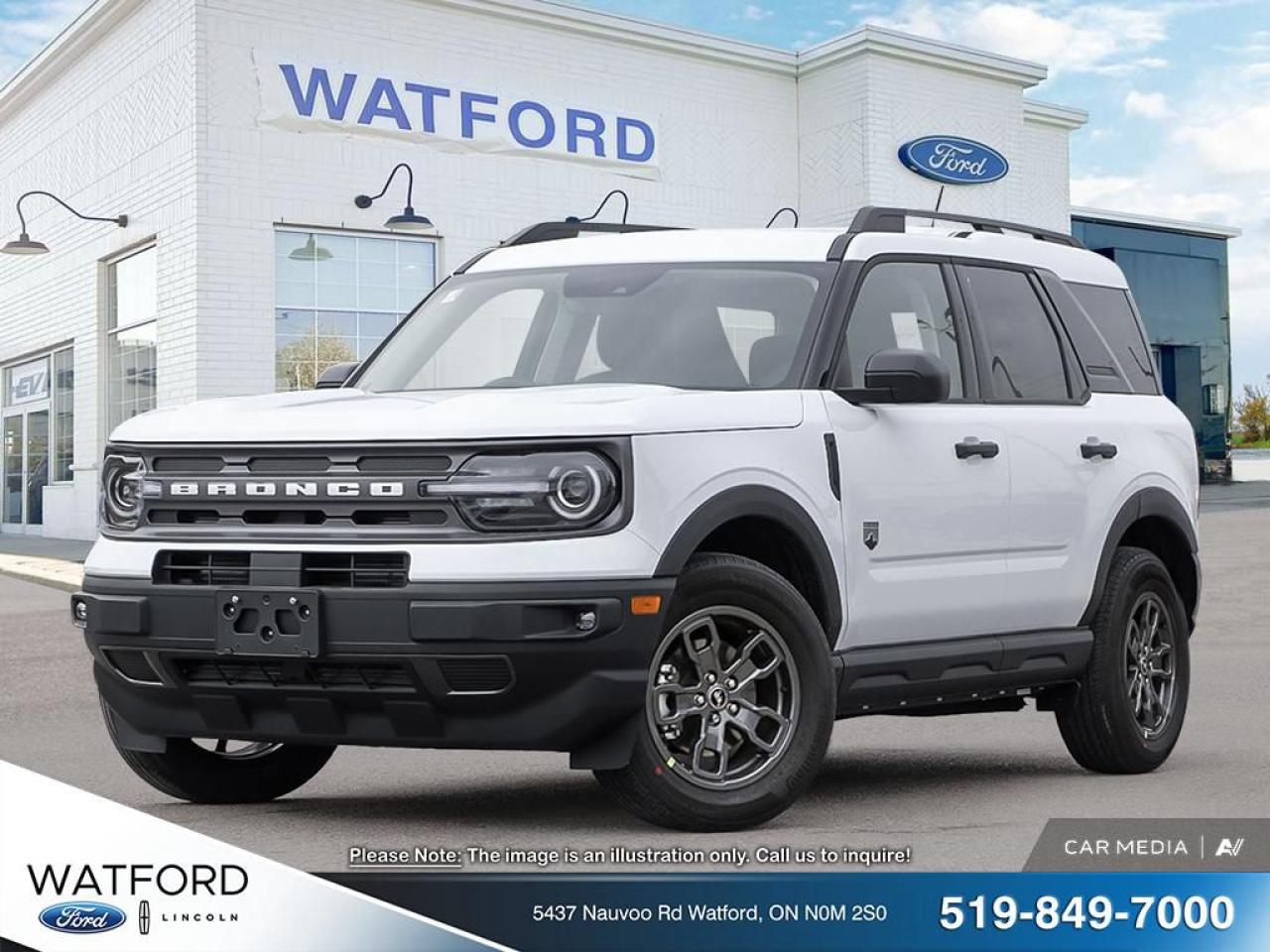 <p>BIG BEND 4X4

ENGINE: 1.5L ECOBOOST
TRANSMISSION: 8-SPEED AUTOMATIC
EQUIPMENT GROUP 200A
OXFORD WHITE
STANDARD PAINT
MEDIUM DARK SLATE UNIQUE CLOTH HEATED FRONT
FRONT & REAR FLOOR LINERS W/O CARPET MATS</p>
<a href=http://www.watfordford.com/new/inventory/Ford-Bronco_Sport-2024-id11324797.html>http://www.watfordford.com/new/inventory/Ford-Bronco_Sport-2024-id11324797.html</a>