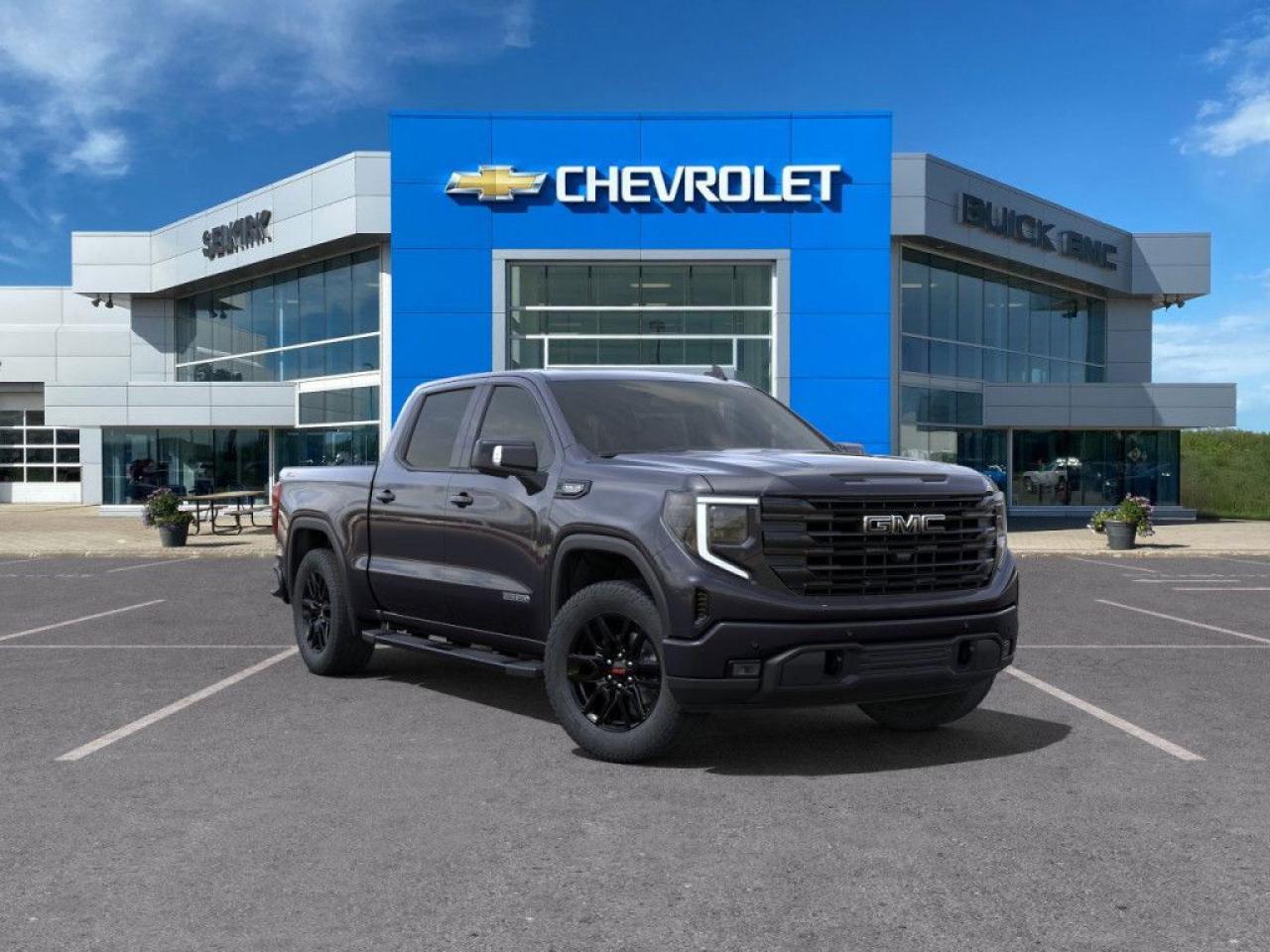 <b>Trailering Package,  Heated Seats,  Heated Steering Wheel,  Remote Start,  Climate Control!</b><br> <br> <br> <br>  This 2025 Sierra 1500 is engineered for ultra-premium comfort, offering high-tech upgrades, beautiful styling, authentic materials and thoughtfully crafted details. <br> <br>This 2025 GMC Sierra 1500 stands out in the midsize pickup truck segment, with bold proportions that create a commanding stance on and off road. Next level comfort and technology is paired with its outstanding performance and capability. Inside, the Sierra 1500 supports you through rough terrain with expertly designed seats and robust suspension. This amazing 2025 Sierra 1500 is ready for whatever.<br> <br> This titanium rush metallic Crew Cab 4X4 pickup   has an automatic transmission and is powered by a  355HP 5.3L 8 Cylinder Engine.<br> <br> Our Sierra 1500s trim level is Elevation. Upgrading to this trim rewards you with a black gloss grille and unique aluminum wheels, a massive 13.4 inch touchscreen display with wireless Apple CarPlay and Android Auto, wireless streaming audio, SiriusXM, plus a 4G LTE hotspot. Additionally, this pickup truck also features IntelliBeam LED headlights, remote engine start, forward collision warning and lane keep assist, a trailer-tow package, LED cargo area lighting, teen driver technology plus so much more! This vehicle has been upgraded with the following features: Trailering Package,  Heated Seats,  Heated Steering Wheel,  Remote Start,  Climate Control,  Hitch Guidance,  Lane Keep Assist. <br><br> <br>To apply right now for financing use this link : <a href=https://www.selkirkchevrolet.com/pre-qualify-for-financing/ target=_blank>https://www.selkirkchevrolet.com/pre-qualify-for-financing/</a><br><br> <br/> Weve discounted this vehicle $3360. Total  cash rebate of $6000 is reflected in the price. Credit includes $6,000 Non-Stackable Cash Delivery Allowance.  Incentives expire 2025-03-31.  See dealer for details. <br> <br>Selkirk Chevrolet Buick GMC Ltd carries an impressive selection of new and pre-owned cars, crossovers and SUVs. No matter what vehicle you might have in mind, weve got the perfect fit for you. If youre looking to lease your next vehicle or finance it, we have competitive specials for you. We also have an extensive collection of quality pre-owned and certified vehicles at affordable prices. Winnipeg GMC, Chevrolet and Buick shoppers can visit us in Selkirk for all their automotive needs today! We are located at 1010 MANITOBA AVE SELKIRK, MB R1A 3T7 or via phone at 204-482-1010.<br> Come by and check out our fleet of 40+ used cars and trucks and 250+ new cars and trucks for sale in Selkirk.  o~o