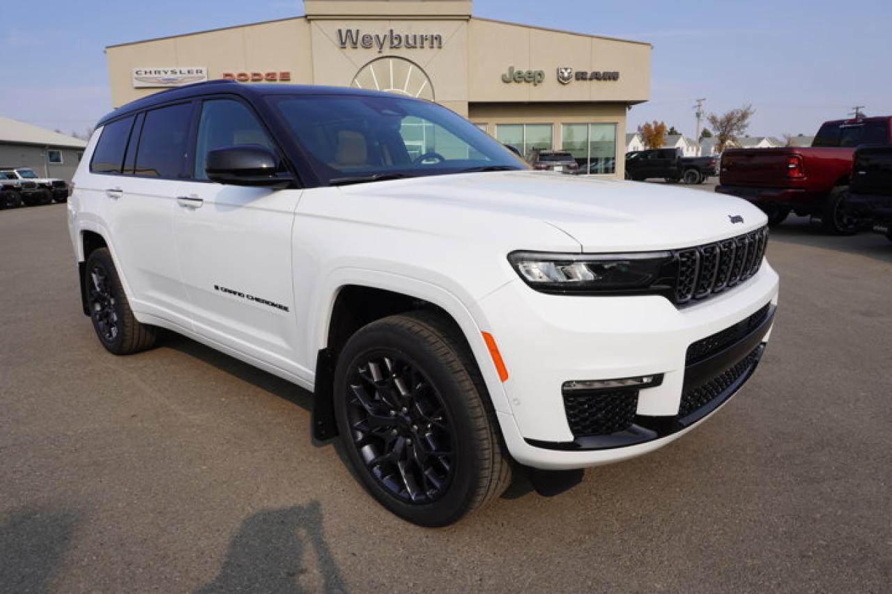 New 2025 Jeep Grand Cherokee L Summit Reserve | Hands-Free Driving Assist! | Vented/Heated Leather | 6 Passenger | Pano Roof! | for sale in Weyburn, SK