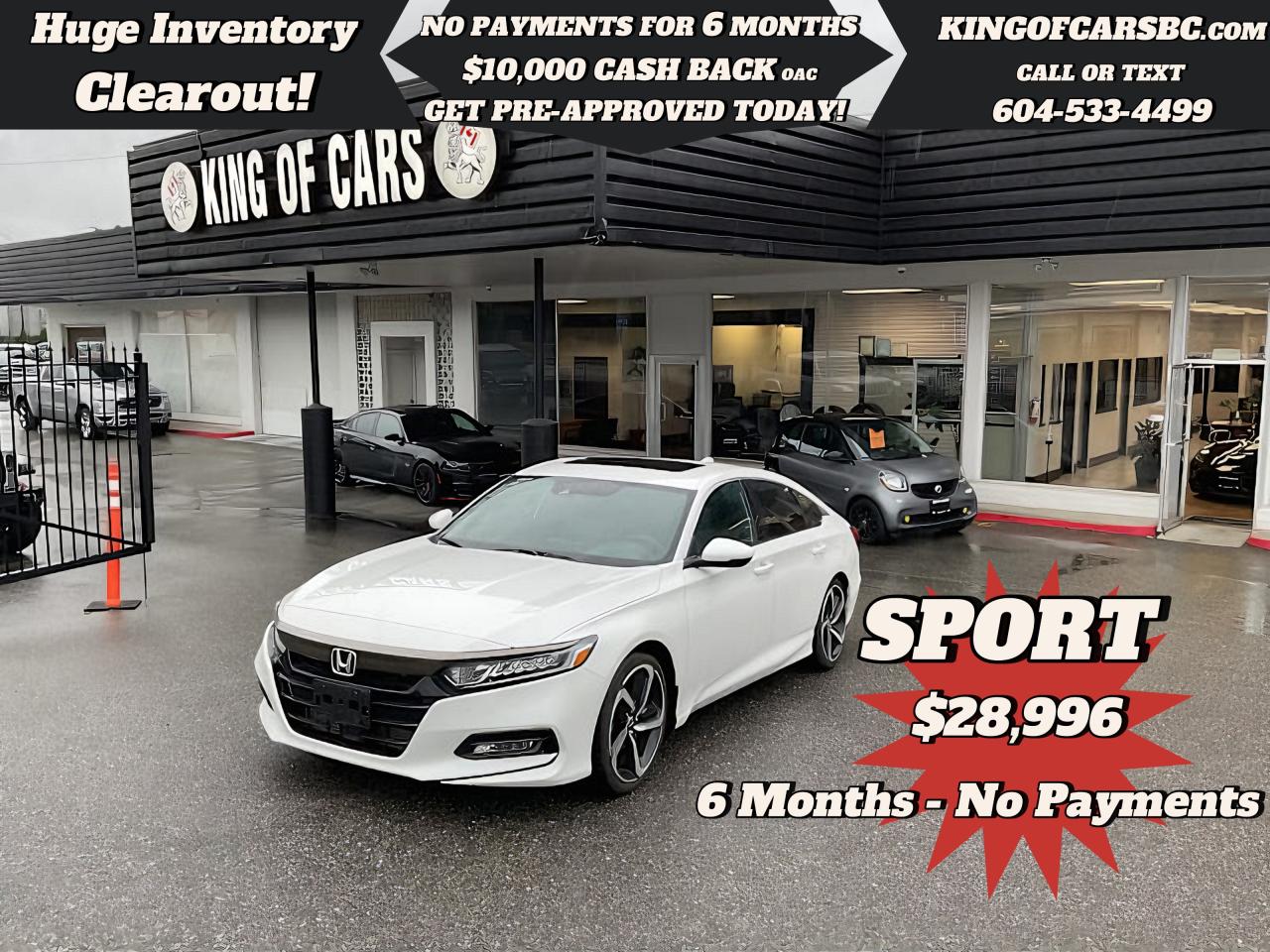 Used 2019 Honda Accord Sedan Sport 1.5T CVT for sale in Langley, BC