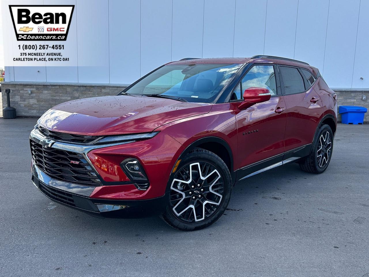 New 2025 Chevrolet Blazer RS 3.6L V6 WITH REMOTE START/ENTRY, HEATED SEATS, HEATED STEERING WHEEL, VENTILATED SEATS, SUNROOF, POWER LIFTGATE, HD REAR VISION CAMERA for sale in Carleton Place, ON