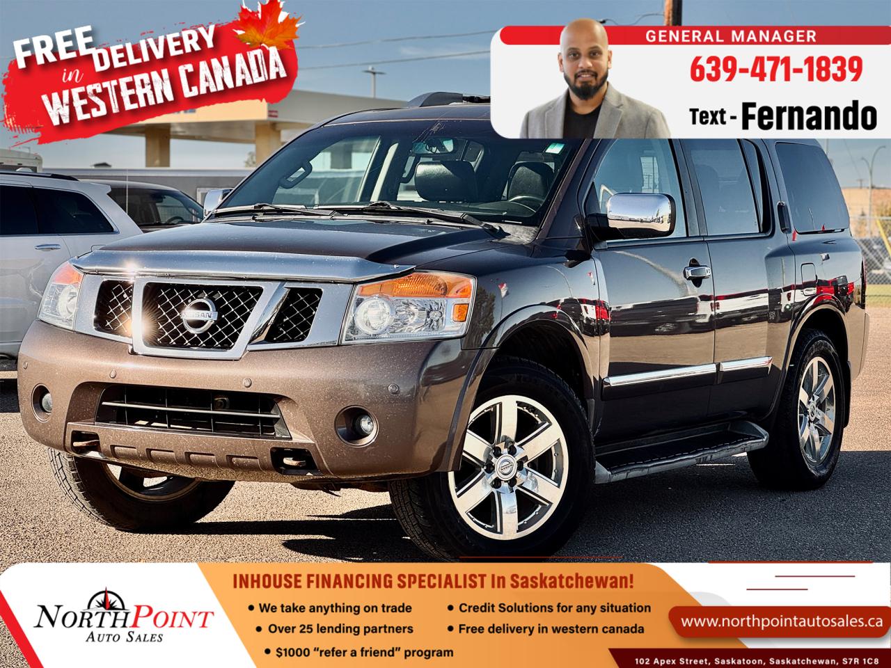 Used 2014 Nissan Armada Platinum for sale in Saskatoon, SK