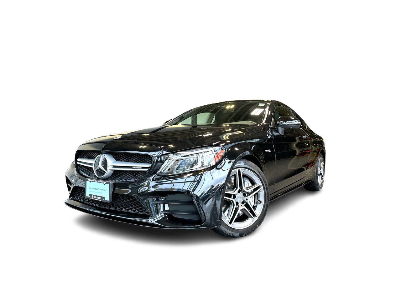 4MATIC®, 10.25 Central Media Display, 12.3 Instrument Cluster Display, 360 Camera, Active Parking Assist, Adaptive Highbeam Assist (AHA), Advanced LED High Performance Lighting System, AMG Night Package, Apple CarPlay, Burmester Surround Sound System, EASY-PACK Power Trunk Closer, Foot Activated Trunk/Tailgate Release, Front Wireless Phone Charging, Google Android Auto, Integrated Garage Door Opener, KEYLESS GO®, KEYLESS GO® Package, Live Traffic Information, Navigation Services, Parking Package, Premium Package, Radio: COMAND Online Navigation, SiriusXM Satellite Radio, Smartphone Integration, Technology Package, Touchpad.

Recent Arrival!

2023 Mercedes-Benz C-Class C 43 AMG® Obsidian Black Metallic 9-Speed Automatic 3.0L V6 BiTurbo 4MATIC®

Certified. Mercedes-Benz Details:

* Special Offers Take advantage of exceptional offers on now at your local Mercedes-Benz Retailer. Offer ends August 31, 2024

* 24/7 Roadside Assistance

* Any coverage left on your vehicles original factory warranty of 4 years or 80,000 km remains in effect throughout its original term. Afterwards, the standard Mercedes-Benz Star Certified Pre-Owned Warranty term provides protection for up to another 2 years or a total of 120,000 accumulated kilometres. Extended warranty options. Zero deductible. Transferable from person-to-person, via an authorized Mercedes-Benz dealer

* 169+ point inspection

* Prepaid Maintenance Select - Save up to 30% when you pay in advance and enjoy routine maintenance every 1 year or 20,000 kilometers, whichever comes first. Nationwide Dealer Support. Trip Interruption reimbursement

* 5 day/500 km Exchange Privilege – whichever comes first



This vehicle is being offered to you by Mercedes-Benz Vancouver, your trusted destination for premium used cars in the heart of the city! For over 50 years, we have proudly served the Vancouver market, delivering unparalleled excellence in the automotive industry. Save time, money, and frustration with our transparent, no hassle pricing at Mercedes-Benz Vancouver. We analyze real live market data to ensure that our cars are priced competitively, reflecting the current market trends. This commitment to transparency means you get the best value for your investment. We are proud to be recognized as one of AutoTraders Best Price Dealers in 2023. This prestigious award underscores our commitment to providing fair and competitive prices, ensuring that you receive exceptional value with every purchase. With no additional fees, theres no surprises either, the price you see is the price you pay, just add the taxes! Our advertised price includes a $695 administration fee.

Every car at Mercedes-Benz Vancouver undergoes an extensive reconditioning process, ensuring it reaches the pinnacle of performance and aesthetics. Our certified and licensed technicians meticulously inspect each vehicle, guaranteeing it meets the highest standards of quality and reliability. We provide full transparency on the history of our vehicles by offering a free CarFax Vehicle History report and maintenance history when available.

To make your dream car more accessible, Mercedes-Benz Vancouver offers flexible financing & leasing options tailored to your needs. Our finance experts work with you to find the best terms and rates, ensuring a hassle-free and convenient financing experience. Drive away in your desired vehicle with confidence, knowing youve secured a financing or leasing plan that suits your lifestyle.

Conveniently located at 550 Terminal Ave, our state-of-the-art facility is just minutes away from the Vancouver core. To enhance your experience, we offer complimentary valet parking ensuring a seamless and stress-free visit. Call or submit a request for more information today!

<iframe src=//www.youtube.com/embed/6VTFzVrmMds width=560 height=314 allowfullscreen=allowfullscreen></iframe>