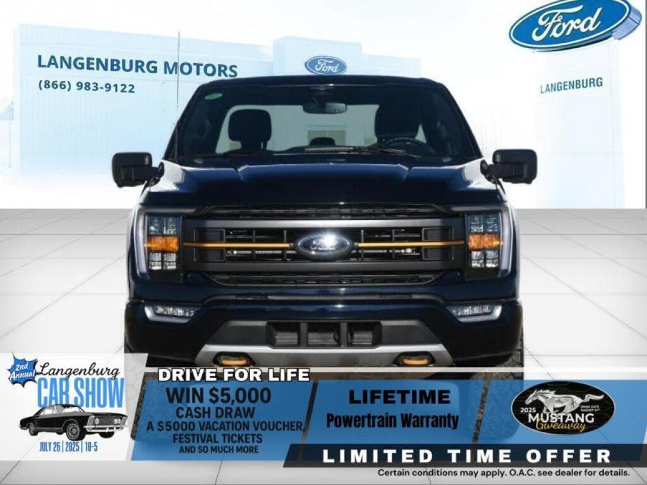 Langenburg Motors invites you to explore this off-road-ready 2023 Ford F-150 Tremor SuperCrew 145 WB<BR>This 2023 Ford F-150 Tremor is built to push boundaries and tackle tough terrain with confidence. Finished in bold Antimatter Blue Metallic and paired with a sporty Black interior, its ready to lead every trail, job, and weekend escape.<BR><BR>Under the hood, the advanced 3.5L EcoBoost V6 engine delivers high-output power and torque, while the Tremor Off-Road Package brings enhanced suspension, trail control, and rugged design. Its the ultimate pickup for those who want more than the ordinary.<BR>Feature Highlights:<BR>3.5L EcoBoost V6 (CYCLON-D4 G-DI-TIVCT-UPG)<BR><BR>145 Wheelbase SuperCrew Cab<BR><BR>Antimatter Blue Metallic Exterior with Black Sport Cloth Interior<BR><BR>Tremor Off-Road Suspension with Trail Control<BR><BR>Selectable Drive Modes with Rock Crawl Mode<BR><BR>SYNC 4 with 12 Touchscreen Display<BR><BR>Ford Co-Pilot360 Assist+ with Lane-Keeping and Pre-Collision Assist<BR><BR>Power Driver Seat and Heated Front Seats<BR><BR>Remote Start and Intelligent Access<BR><BR>Skid Plates, Tow Hooks, and 18 Alloy Wheels<BR><BR>Ask about extended warranty coverage and protection packages tailored to your needs.<BR>Financing Made Simple<BR>Good credit, rebuilding, or just starting outeveryone is approved! We work with all major banks and lenders to secure the best rate for your situation. Apply online today: Apply for Financing<BR>Why Langenburg Motors?<BR>Every pre-owned vehicle we sell undergoes a complete mechanical inspection and professional detailing. With our No Credit Application Refused policy, we guarantee fast approvals in 15 minutes or less.<BR><BR>Our experienced team is here to guide youfrom choosing the right vehicle to securing affordable payments. We proudly serve customers from Yorkton, Regina, Swift Current, and across Western Canada.<BR><BR>Buy from Anywhere, Well Get It to You<BR>Contact Us<BR>Visit us at 525 Kaiser William Ave, Langenburg, SK<BR>Call or text: Text Sales: +1 (306) 7432241 | Toll-Free: +1 (866) 983-9122<BR>