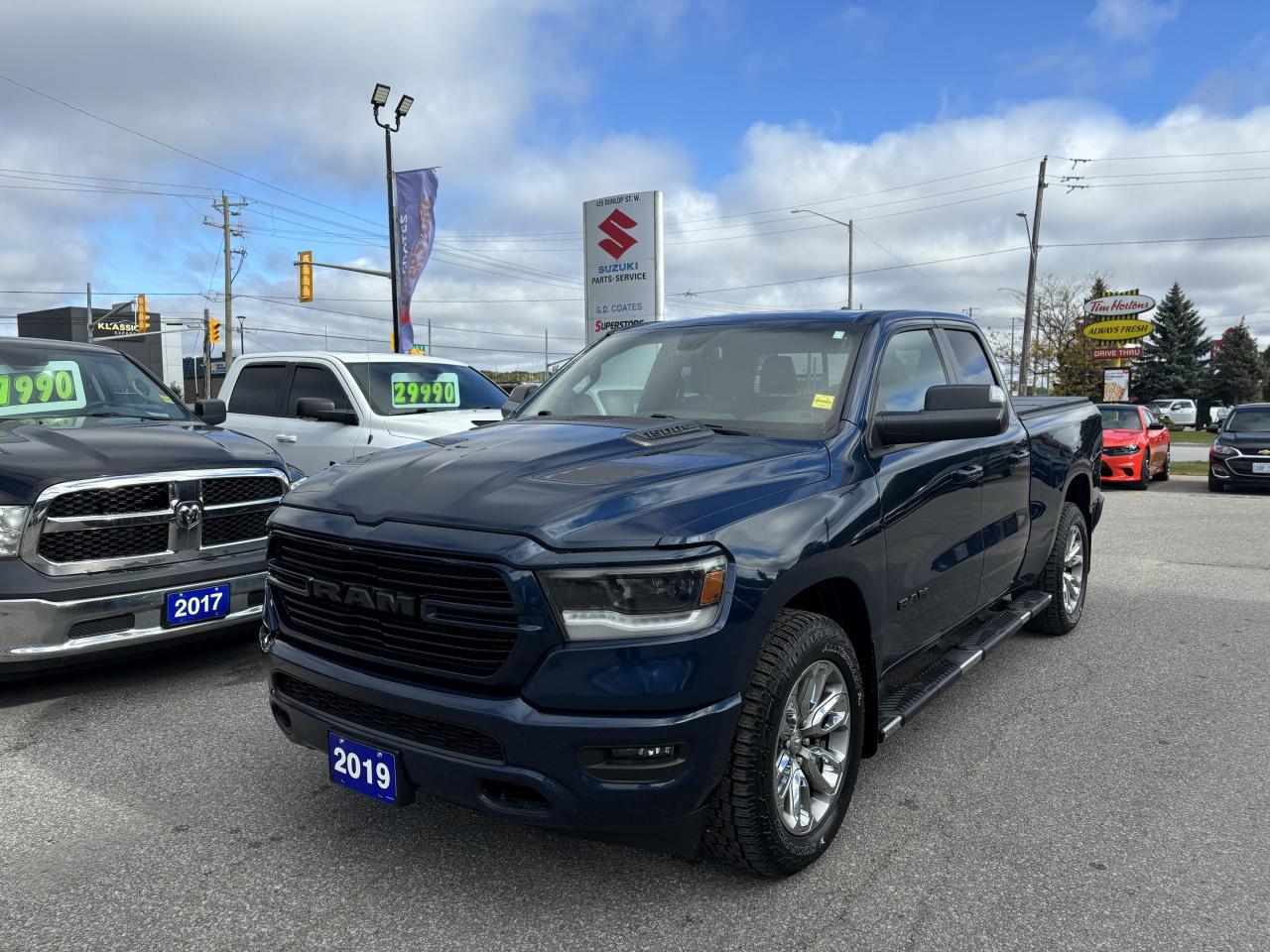 Used 2019 RAM 1500 Sport Quad Cab 4x4 ~Leather ~Heated Wheel ~20's for sale in Barrie, ON