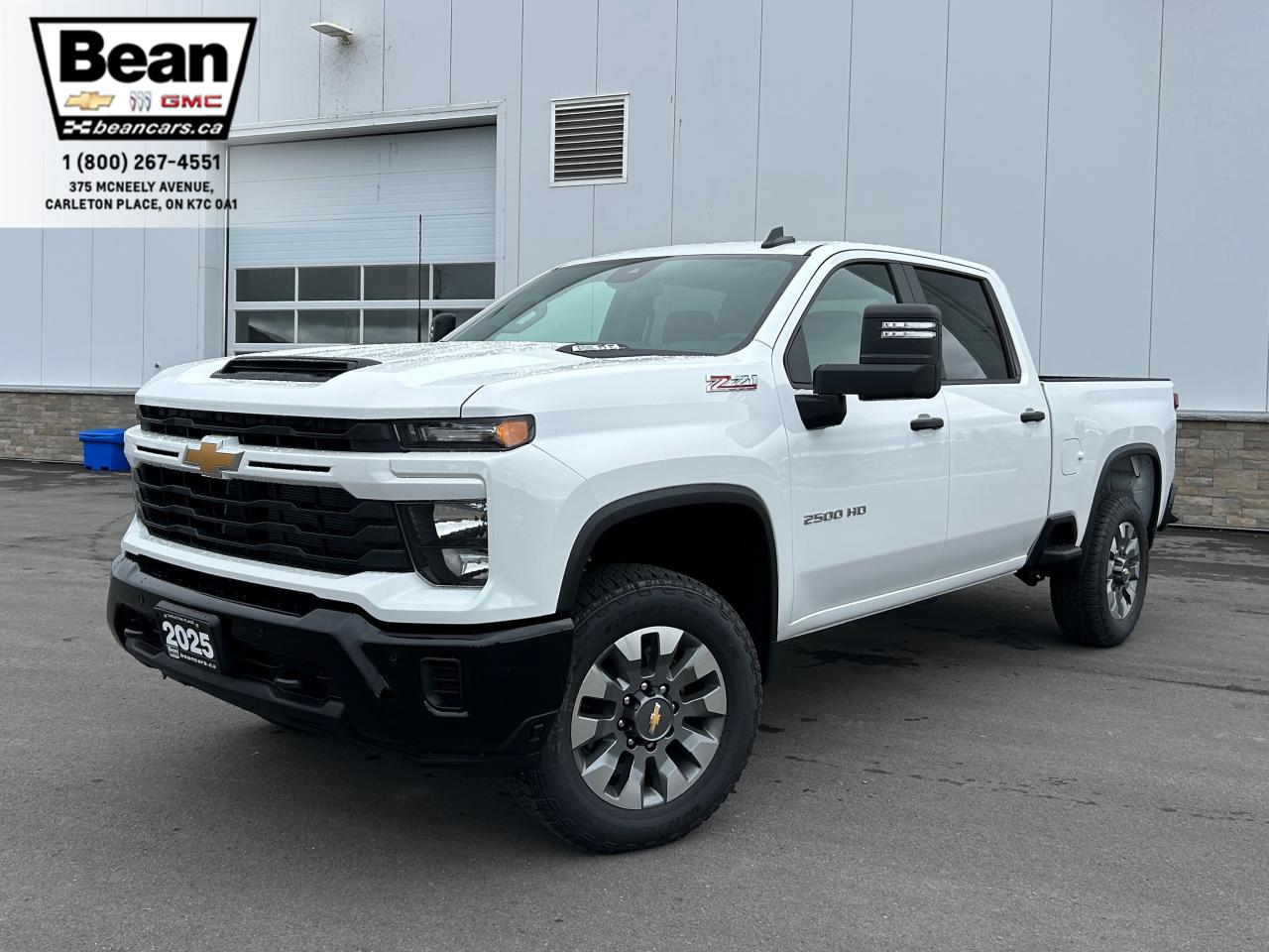 New 2025 Chevrolet Silverado 2500 HD Custom 6.6L V8 WITH REMOTE START/ENTRY, POWER DRIVER SEAT, CRUISE CONTROL, HITCH GUIDANCE, HD REAR VISION CAMERA, APPLE CARPLAY AND ANDROID AUTO for sale in Carleton Place, ON