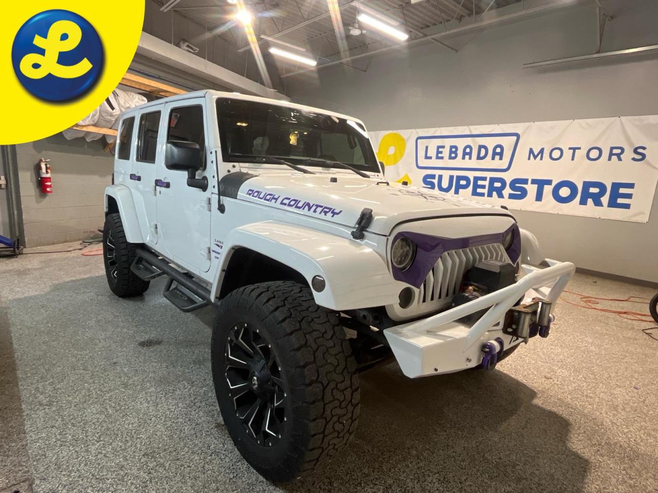 Used 2018 Jeep Wrangler Unlimited JK UNLIMITED SAHARA 4X4 * Navigation * 20 Inch Terrain Pro Tires with After Market Alloys * Electric Winch *  6.5 inch touchscreen GPS navigation * Re for sale in Cambridge, ON