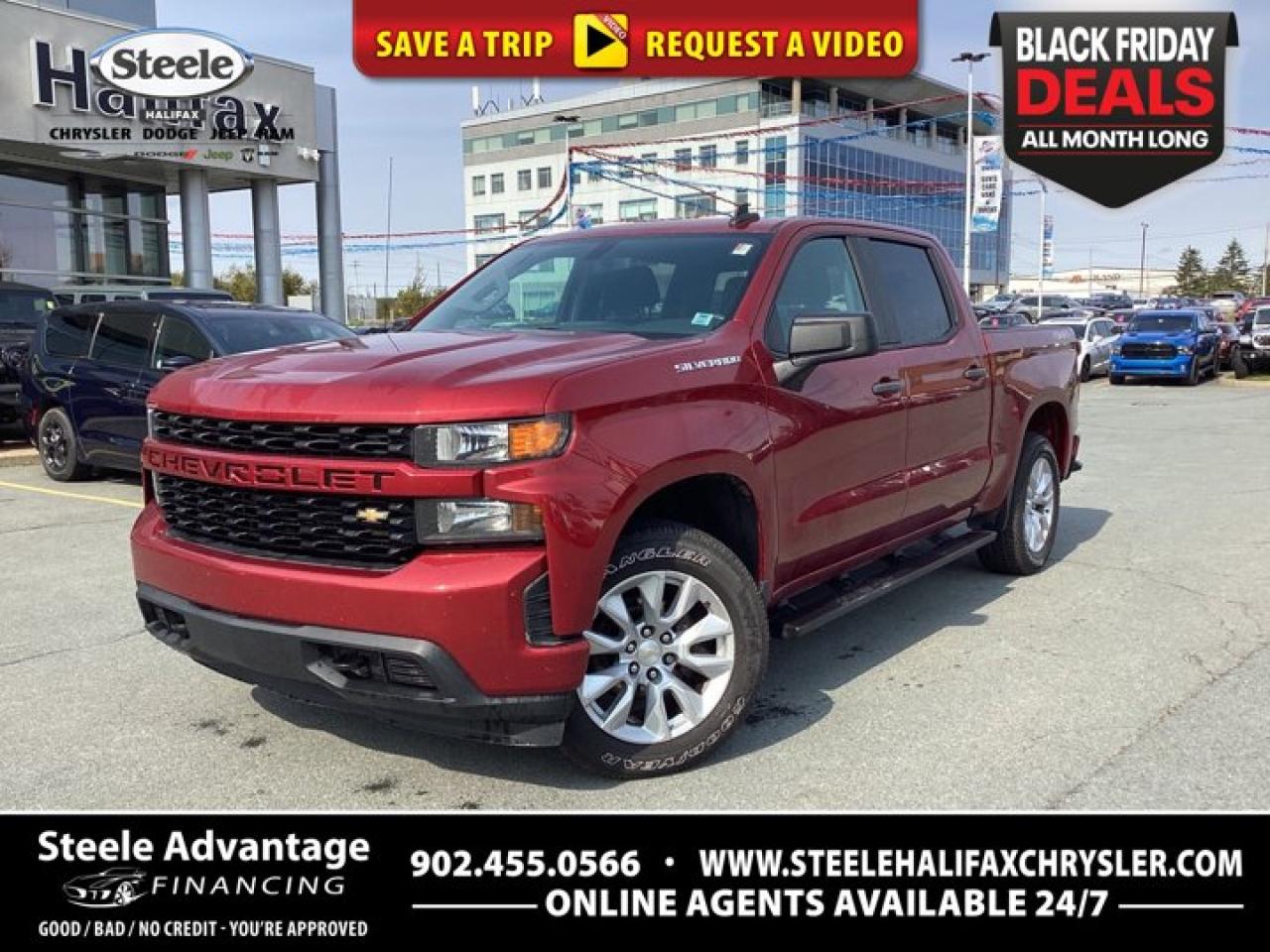 Used 2021 Chevrolet Silverado 1500 Custom - CREW, 4X4, 5.3l, 6 PASSANGER, POWER EQUIPMENT, BACK UP CAM, BLUETOOTH for sale in Halifax, NS